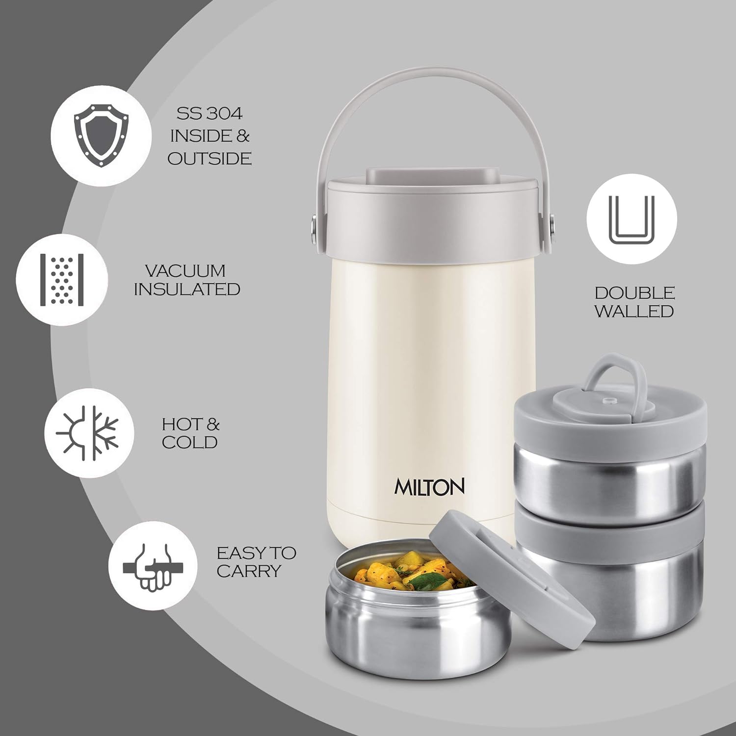 Glamour Thermosteel Stainless Steel Lunch Box Features