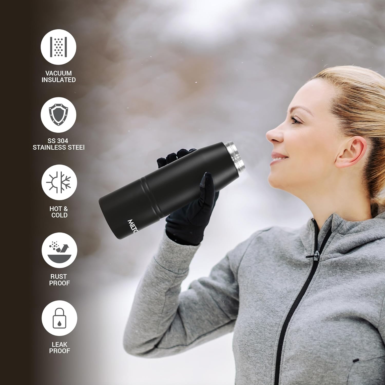 Personalized Sparkle Thermosteel Water Bottle Features