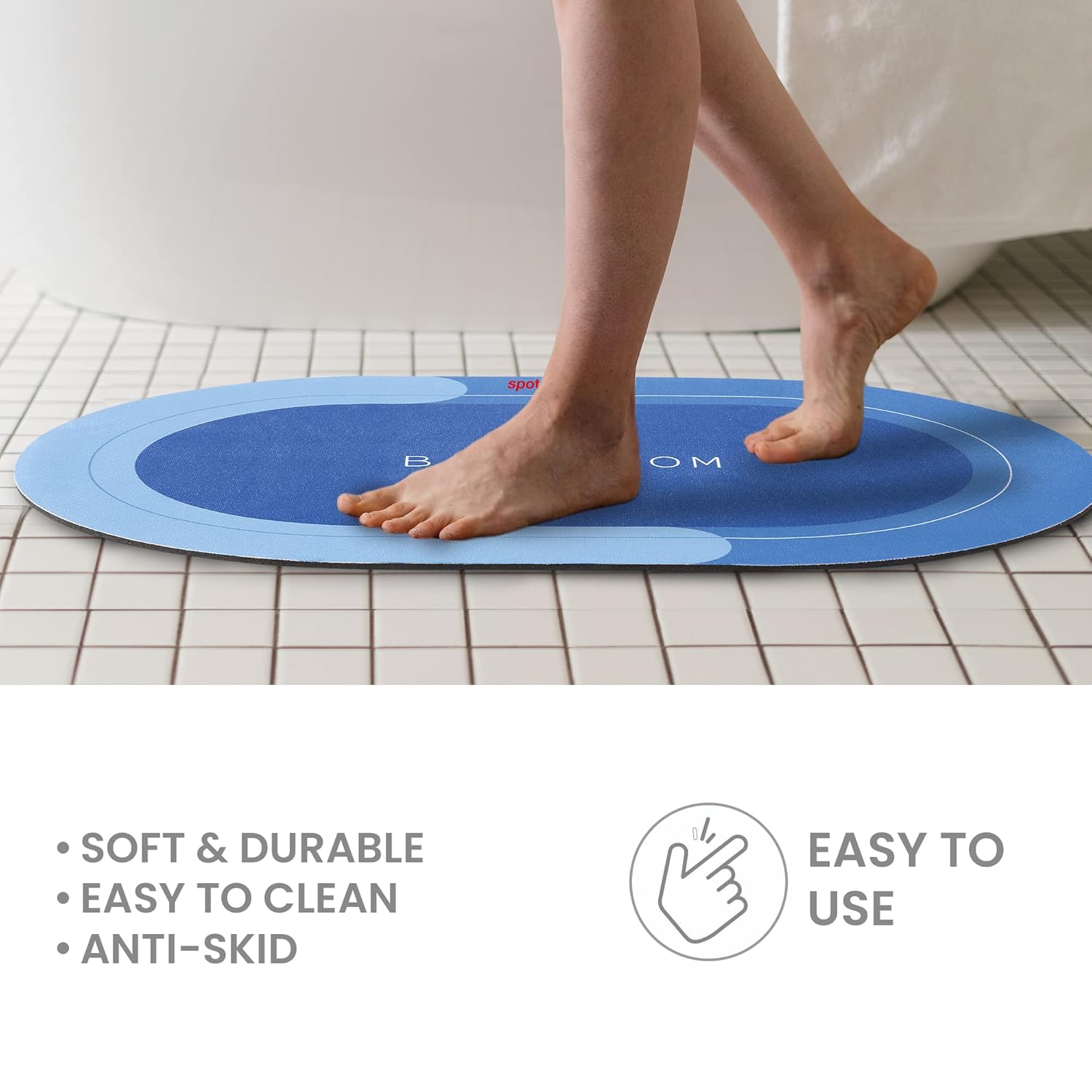 Super Water Absorbent Bath Mat (Spotzero By Milton)