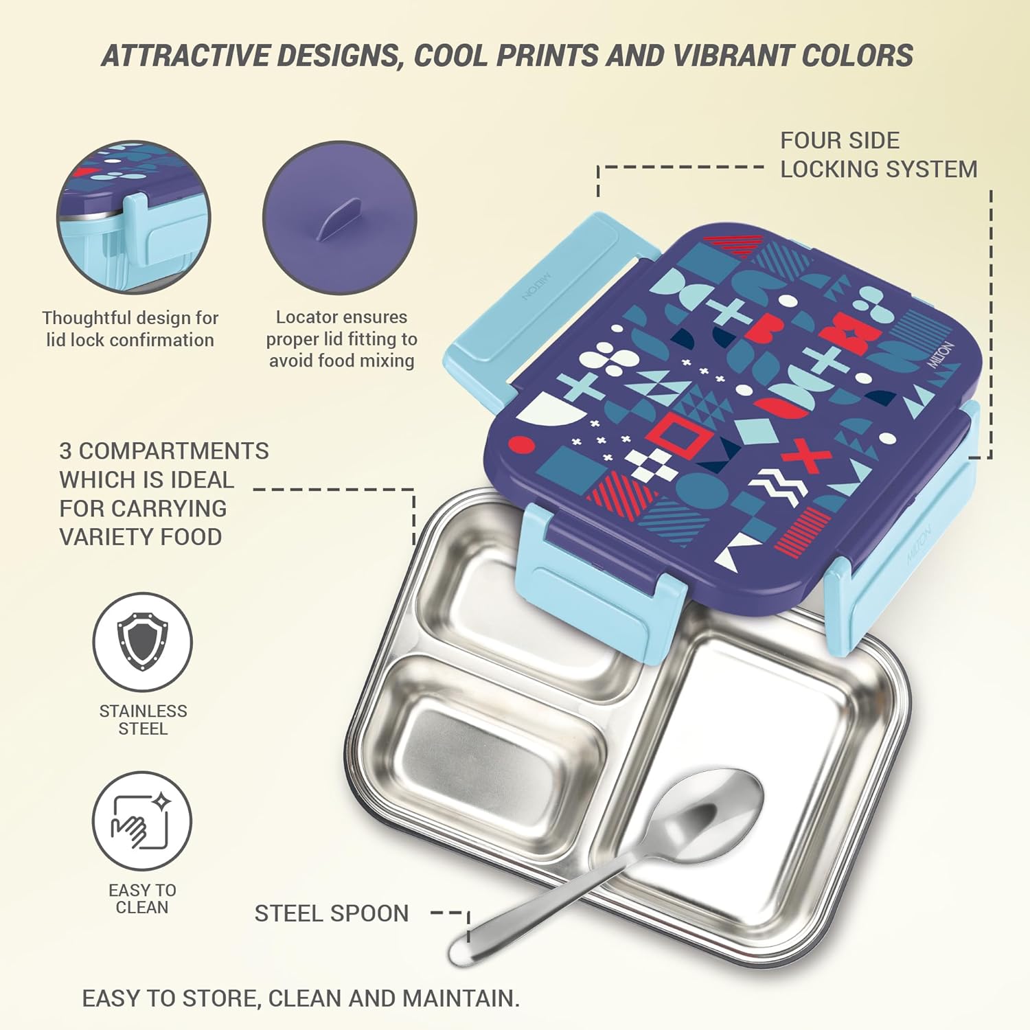 Fun Feast Lunch Box 3 Compartments (Milton)