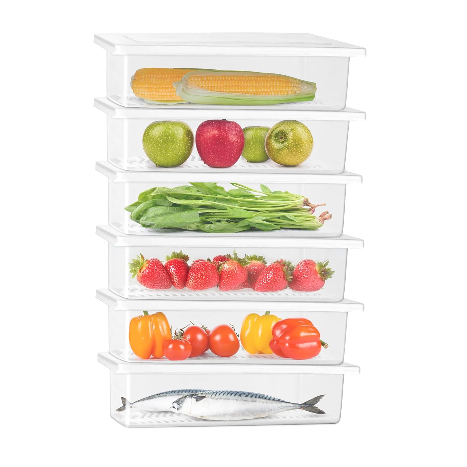 Cryo Fridge Storage Boxes Set of 6 Fridge Organizer Container (Milton)