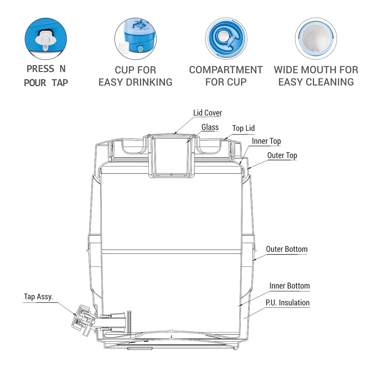 Kool Rover Insulated Water Jug (Milton)