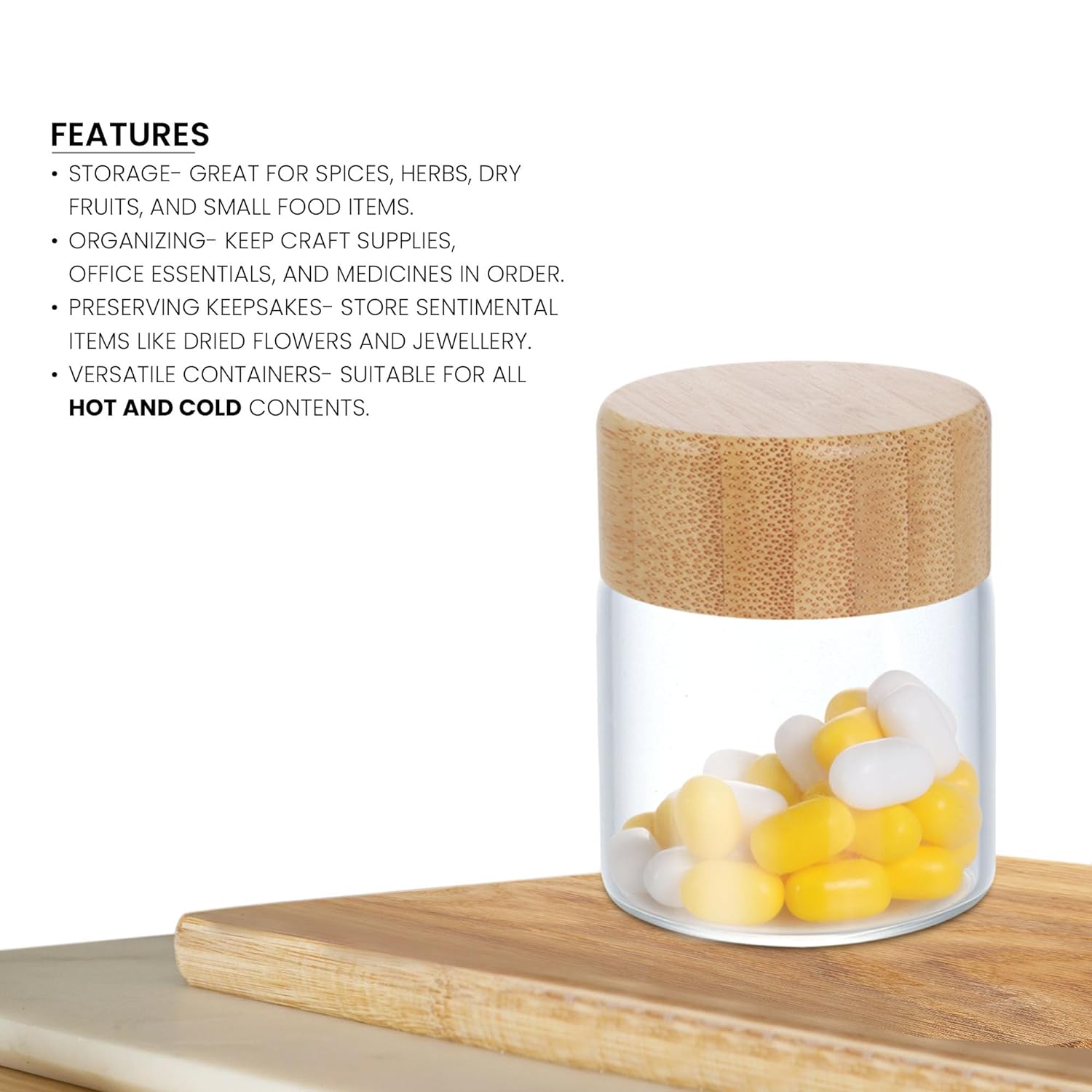 Boroslicate Mini Jar Features