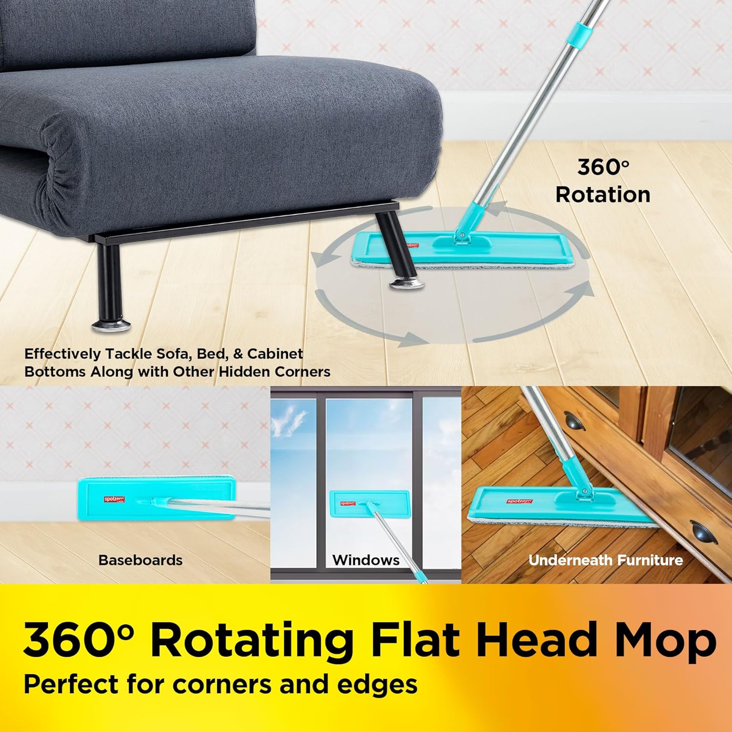 Mini Flat Mop (Spotzero By Milton)