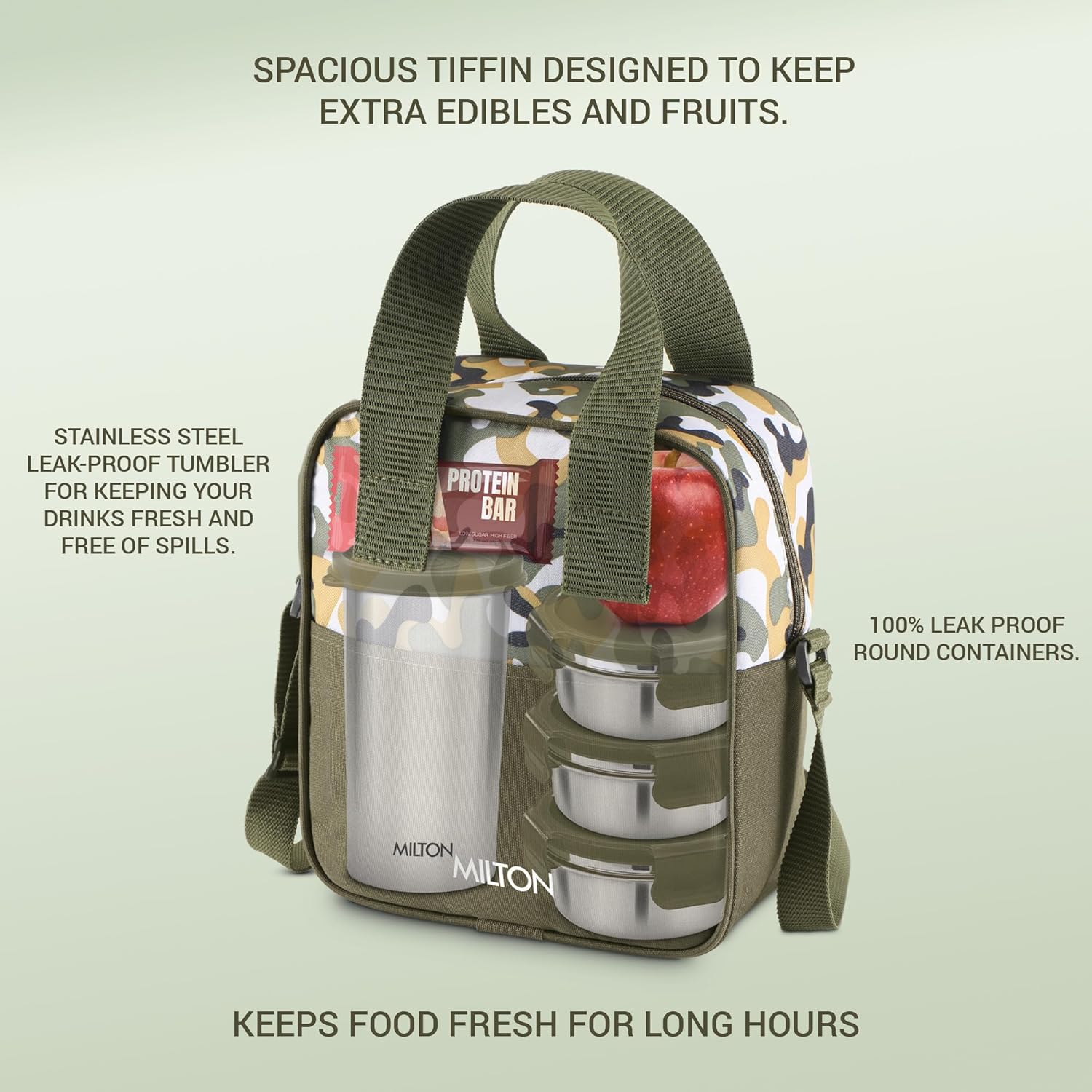Milton Camo Feast Stainless Steel Lunch Box