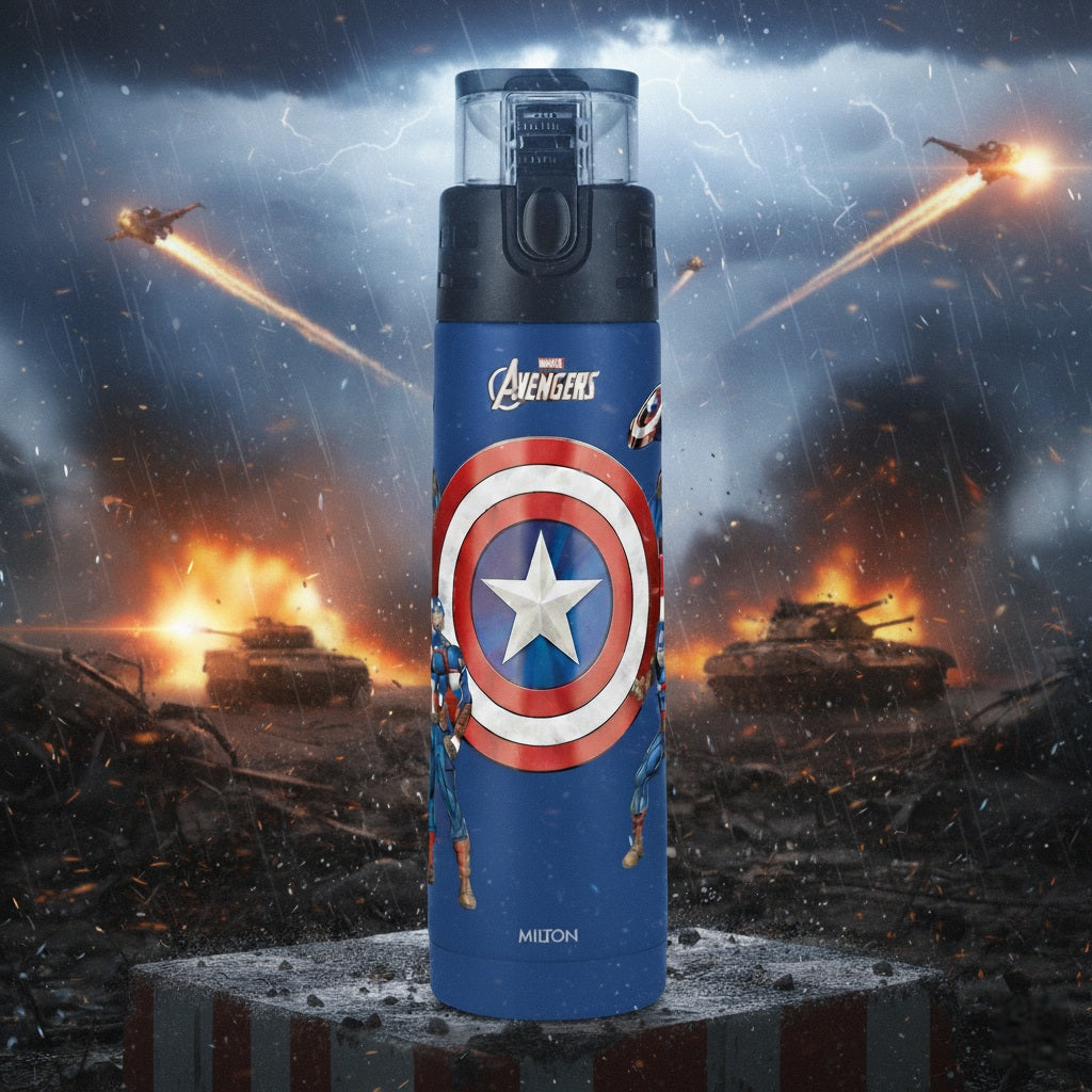 Marvel Mighty Captain America Thermosteel Bottle (Milton)