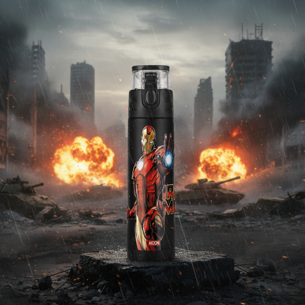 Marvel Mighty Iron Man Thermosteel Bottle (Milton)