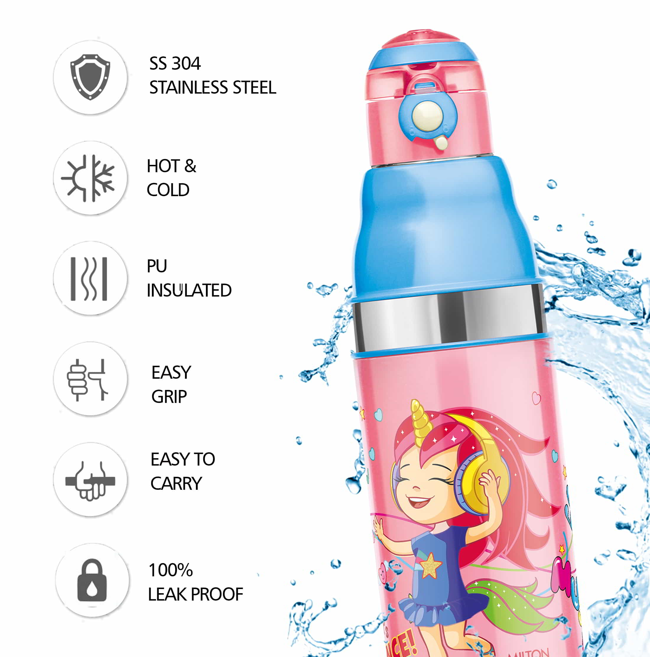 Kool Stunner Kids Water Bottle Features