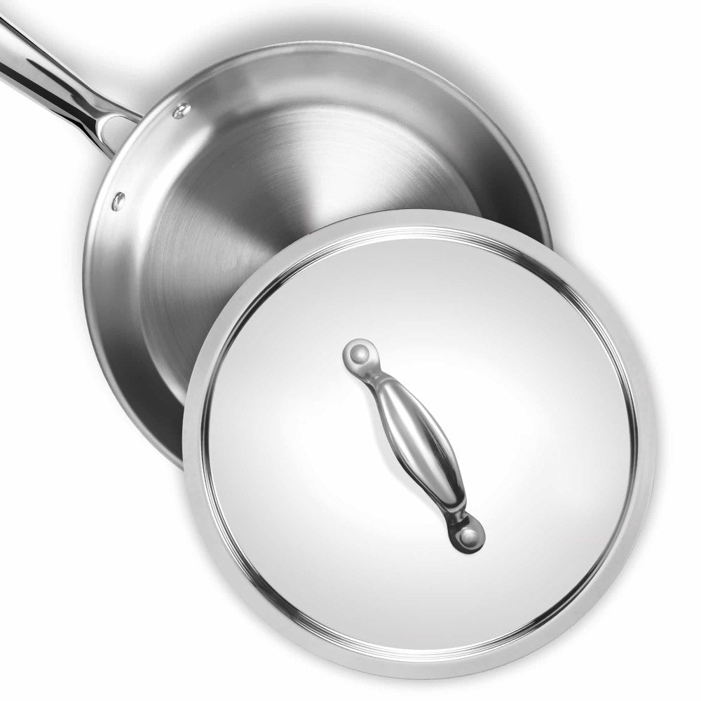 Triply Stainless Steel Fry Pan With Lid (Milton Procook)
