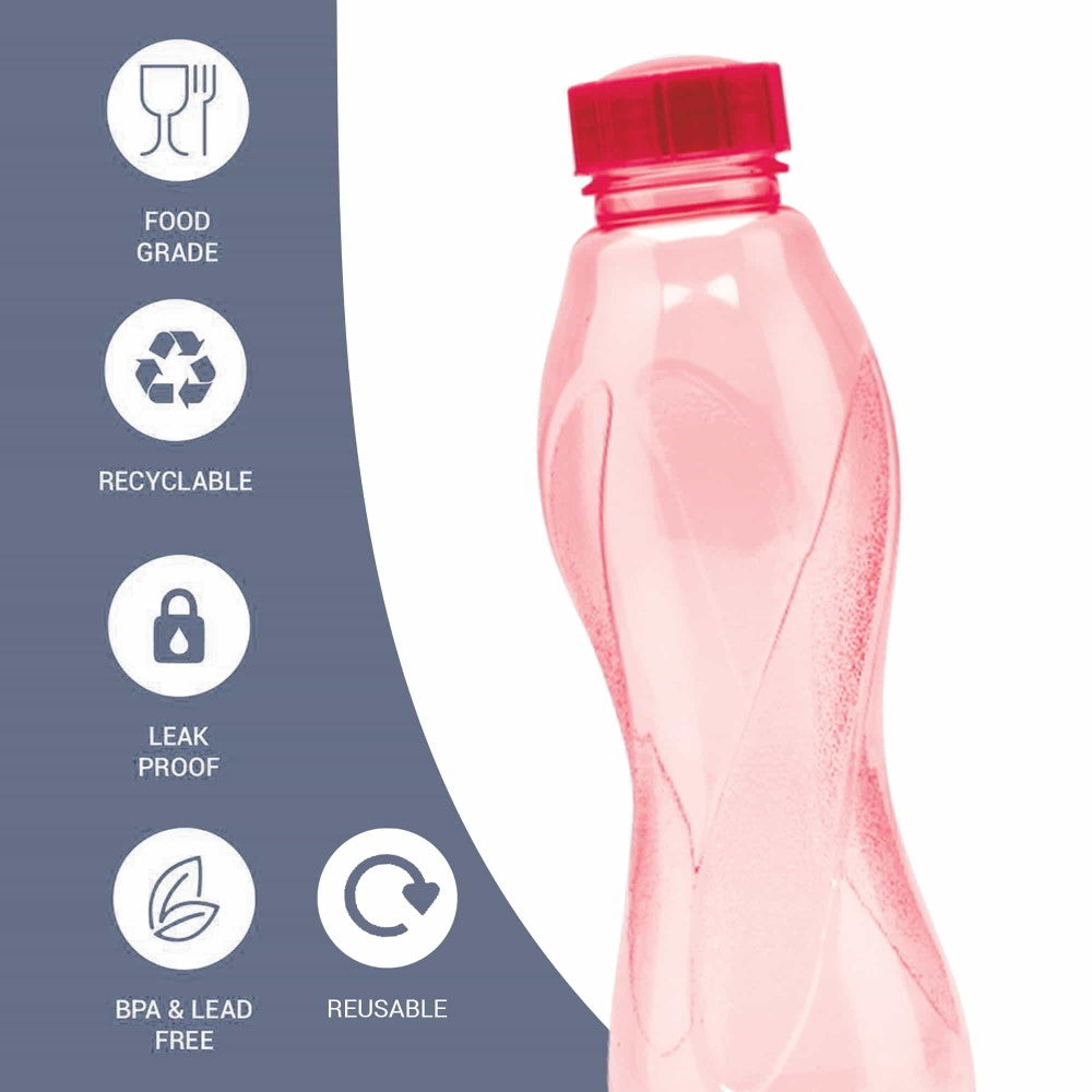 Oscar Pet Bottles Set With Contrasting Lid Features