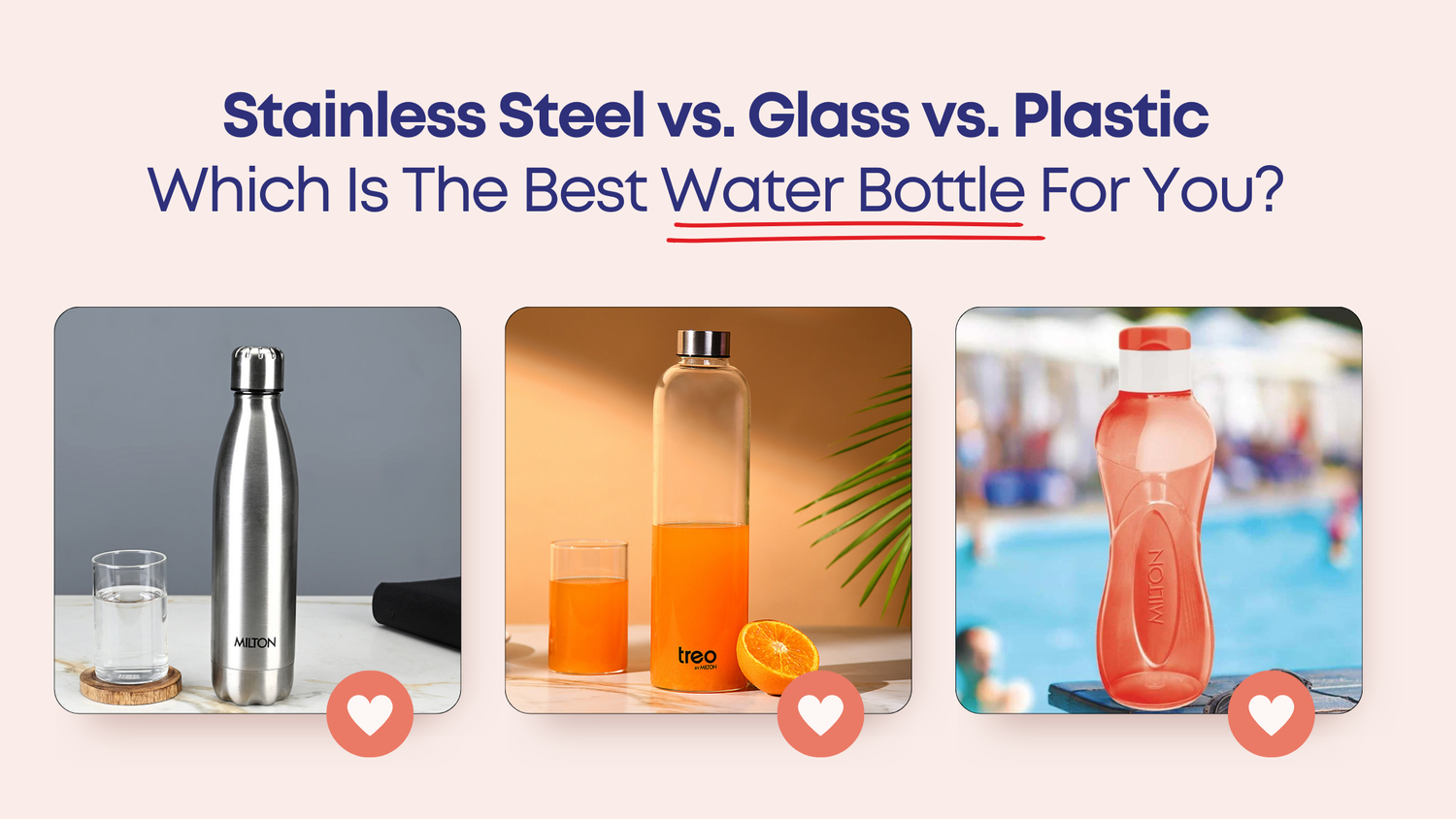 Stainless Steel vs. Glass vs. Plastic - Which Is The Best Water Bottle For You?