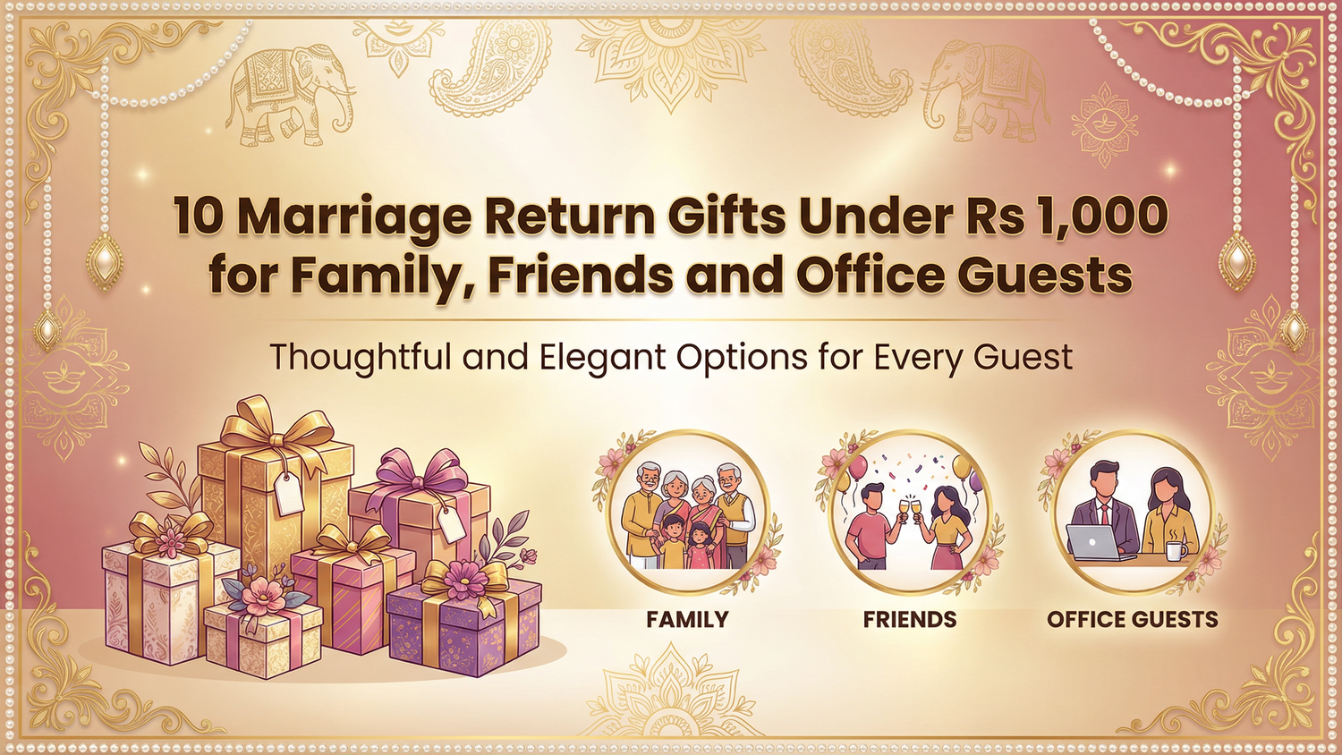 10 Marriage Return Gifts Under Rs 1,000 for Family, Friends and Office Guests