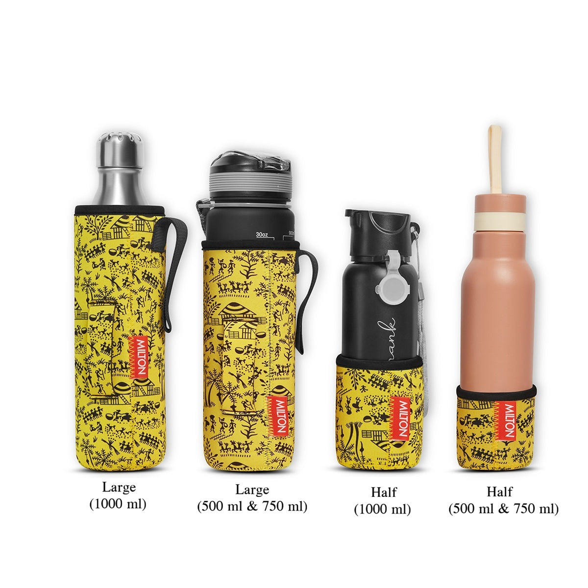 Neoprene Bottle Sleeve - Warli Art (Milton)