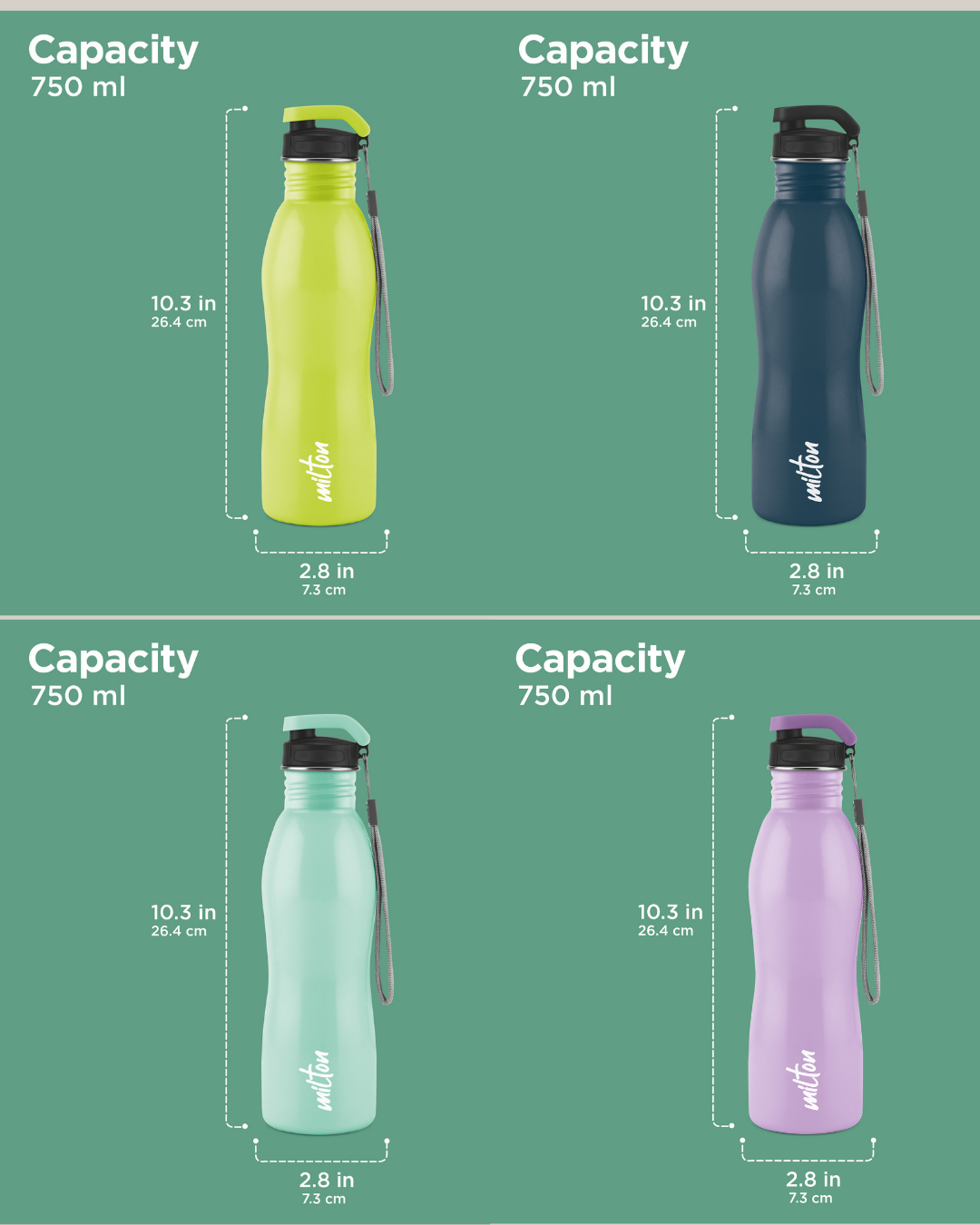 Immerse Bottle with Two Lids (Milton)