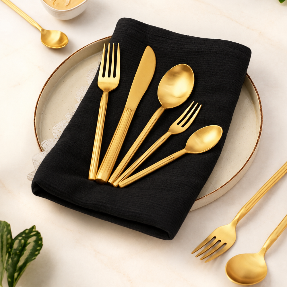 Brass Cutlery 10 Pcs Set (Milton Concepts)