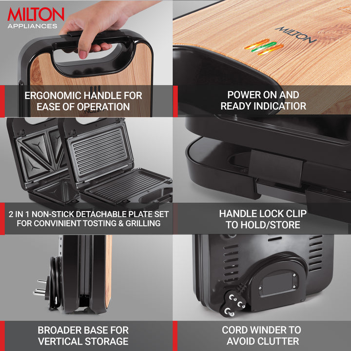 Sandwich Griller 2 in 1 HSM002 (Milton)