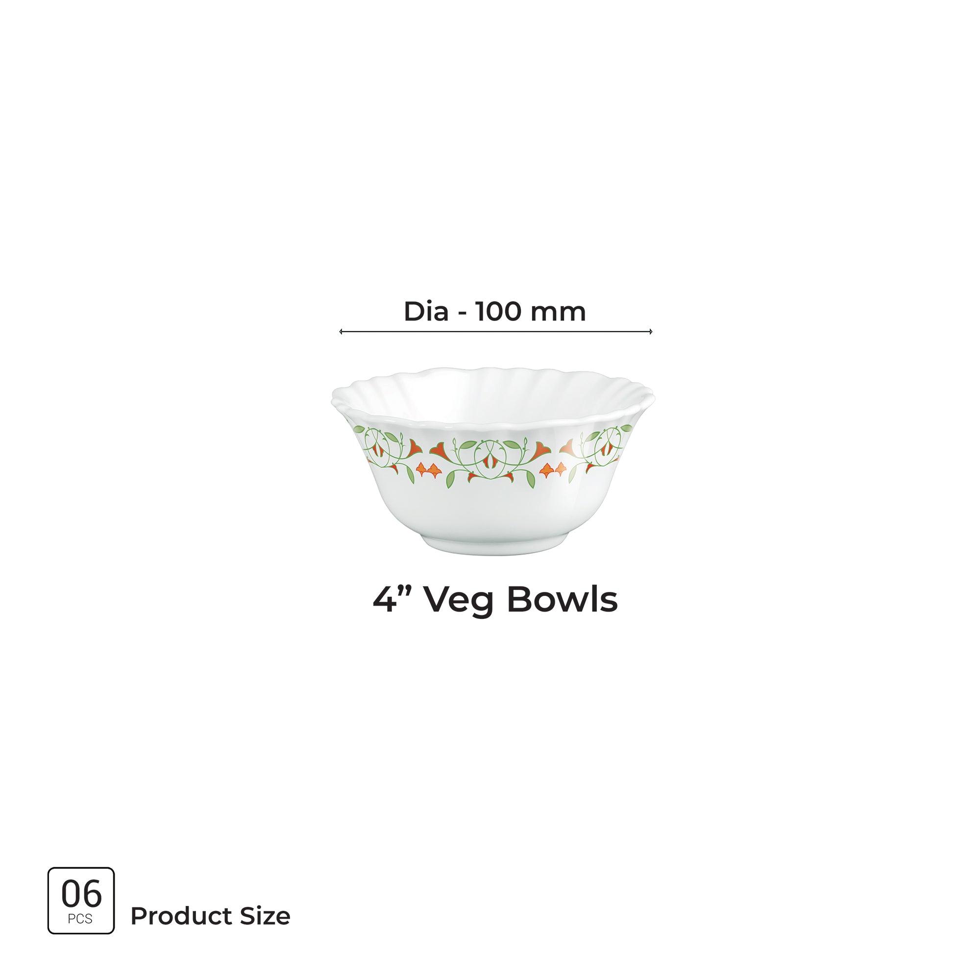 Aurelia Collection 6 Pcs Bowl Set - MEENA (Treo By Milton)