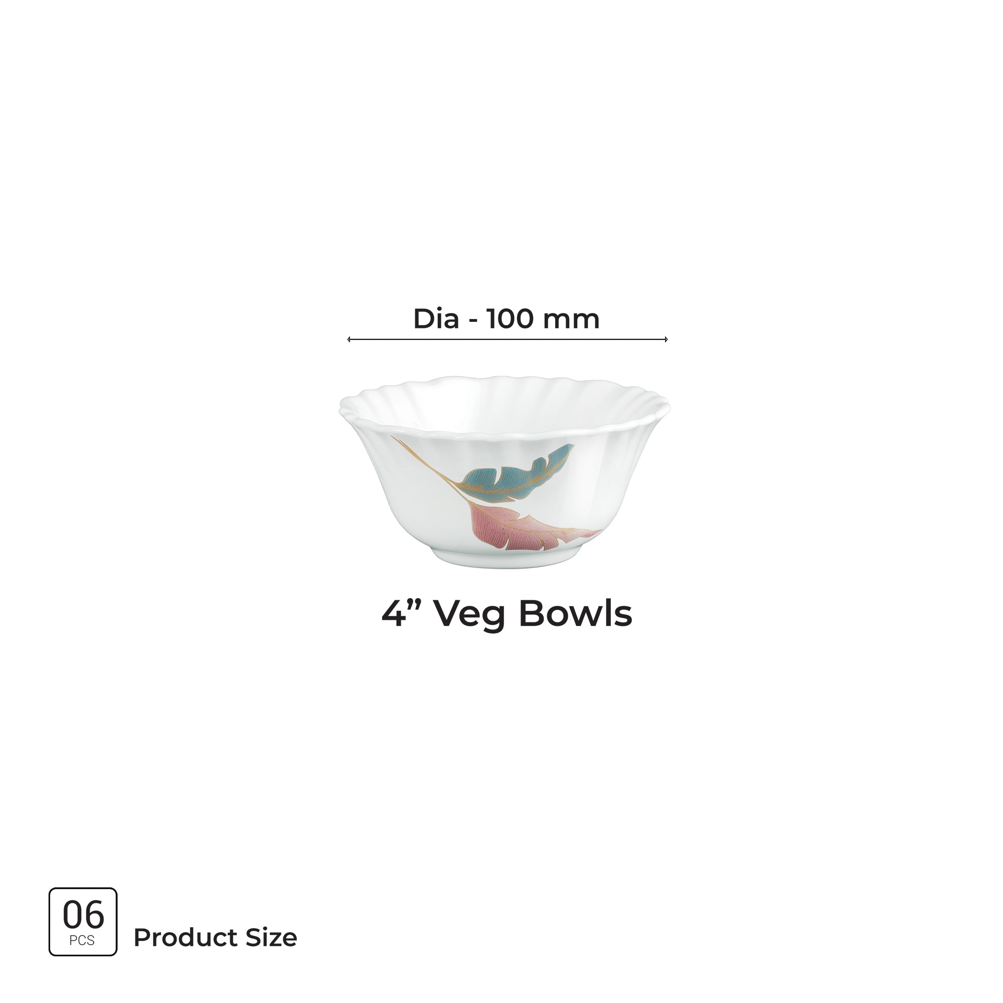 Aurelia Collection 6 Pcs Bowl Set - PALMA (Treo By Milton)