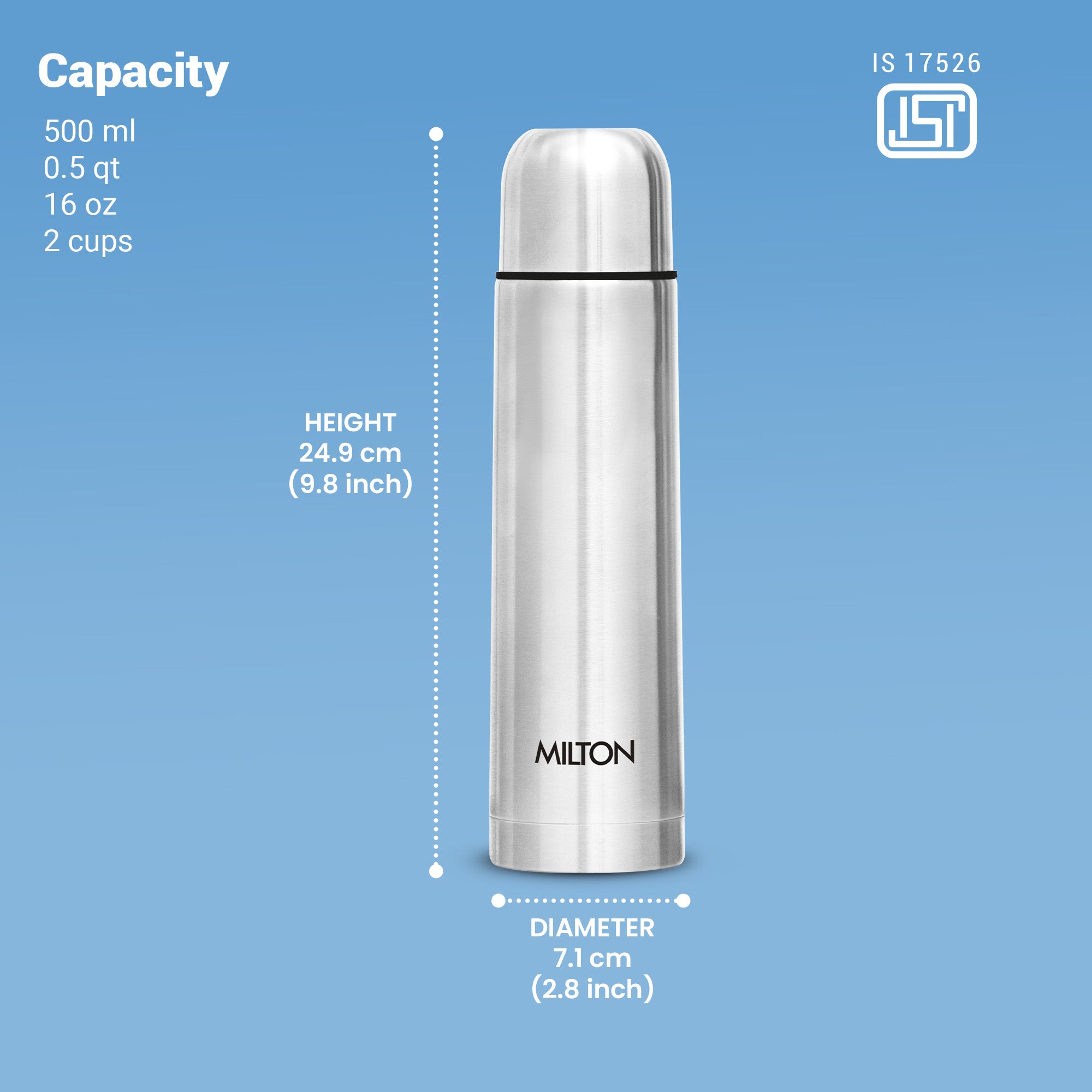 Flip Lid Thermosteel Bottle (Milton)