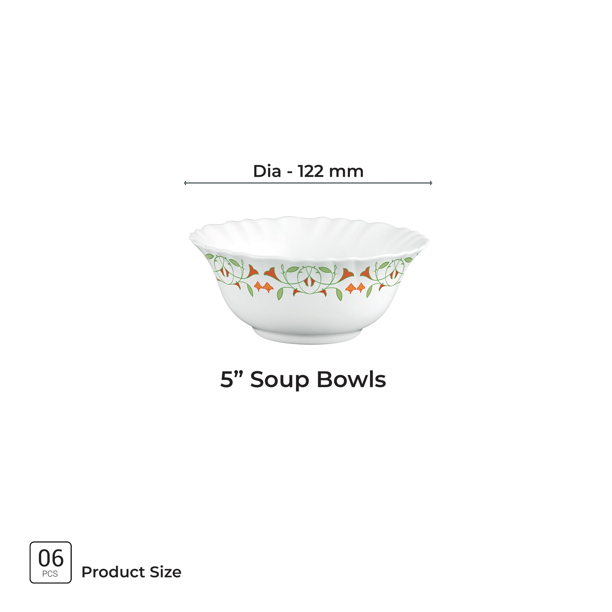 Aurelia Collection 6 Pcs Bowl Set - MEENA (Treo By Milton)