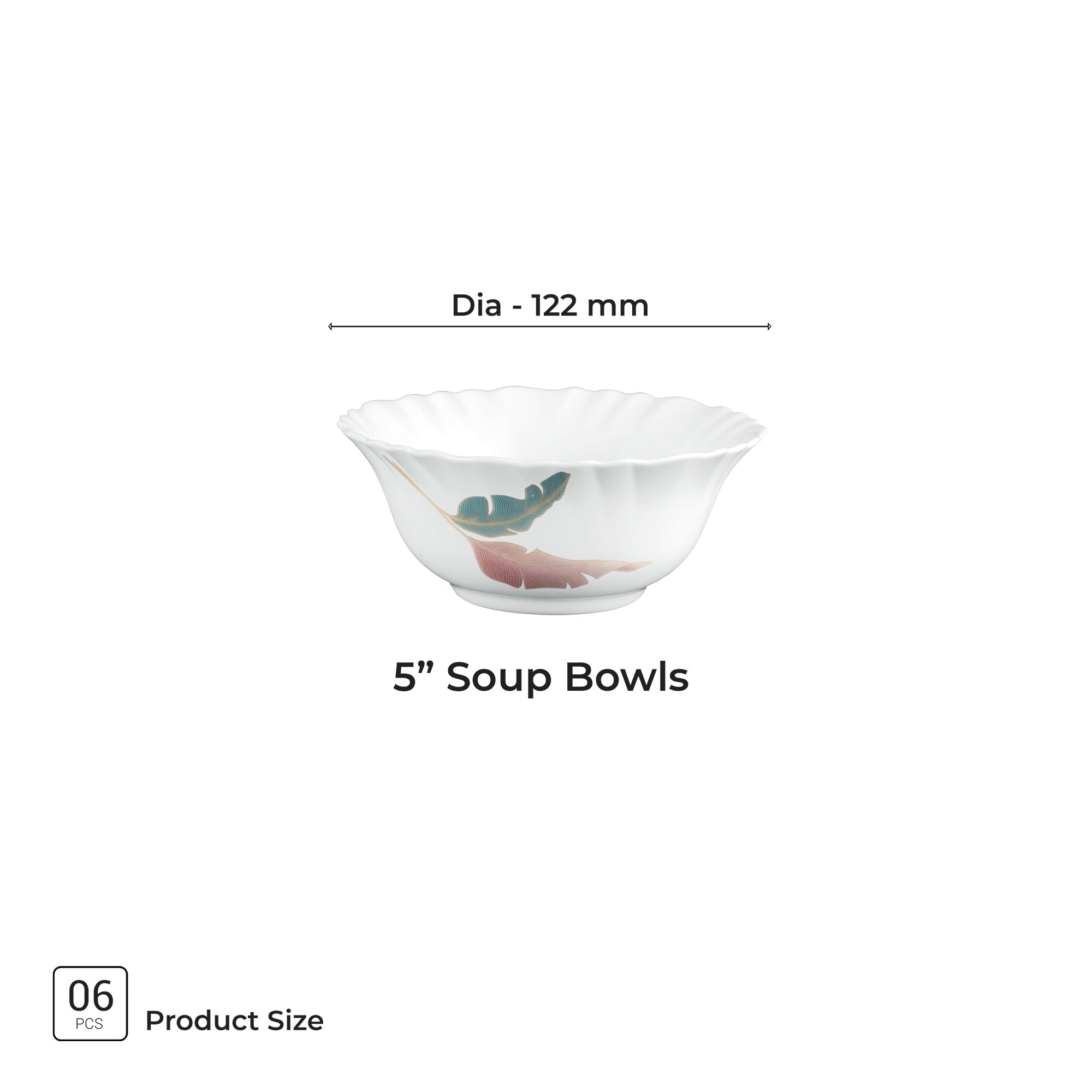 Aurelia Collection 6 Pcs Bowl Set - PALMA (Treo By Milton)
