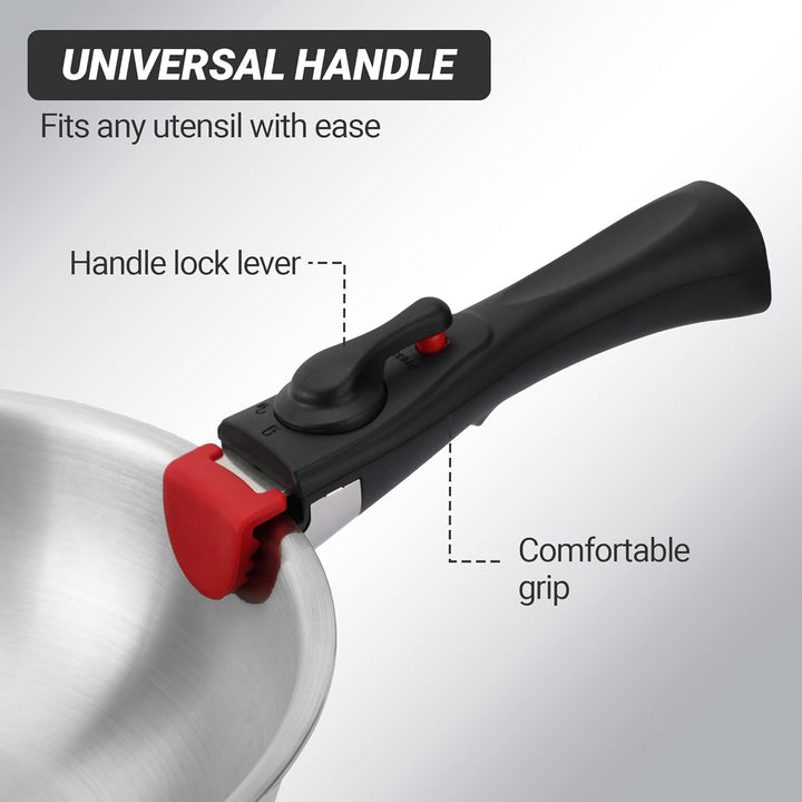 Triply Stainless Steel Cookware Set with Detachable Handle