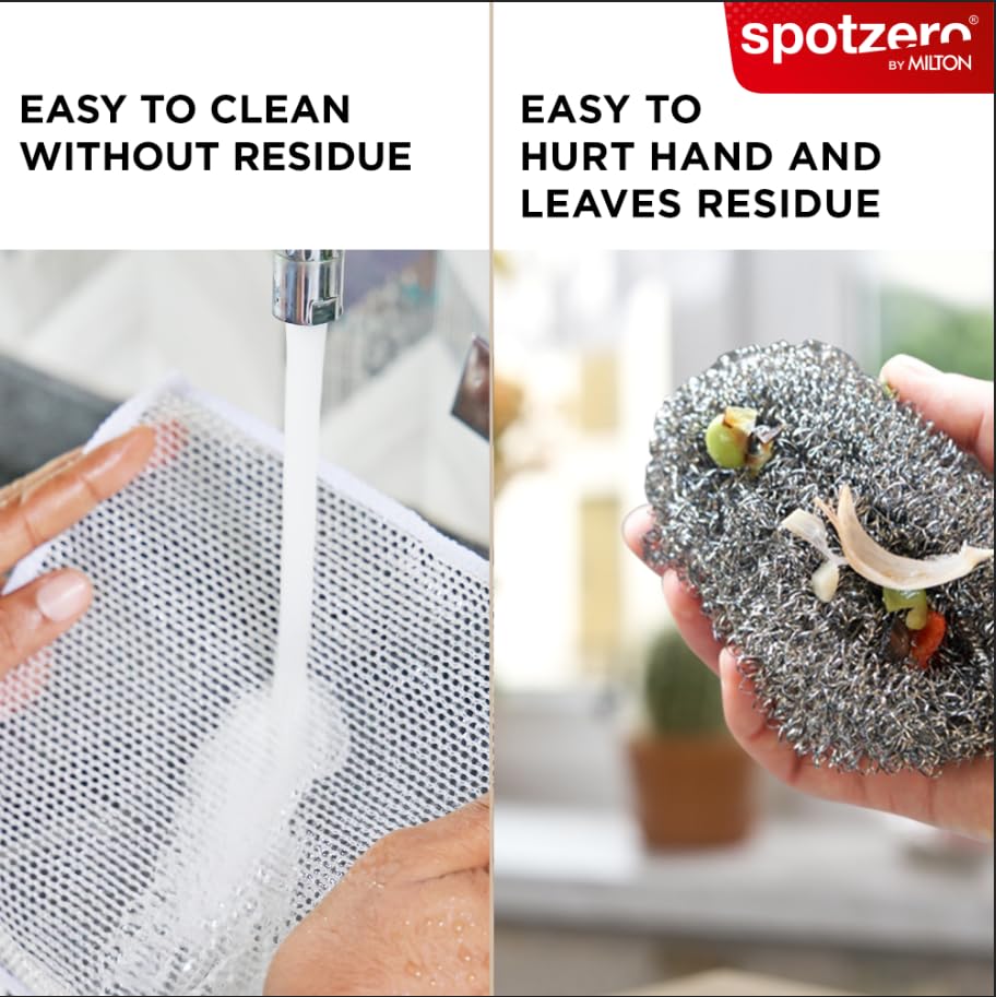 Non-Scratch Steel Wire Dish Cloth Set (Spotzero By Milton)