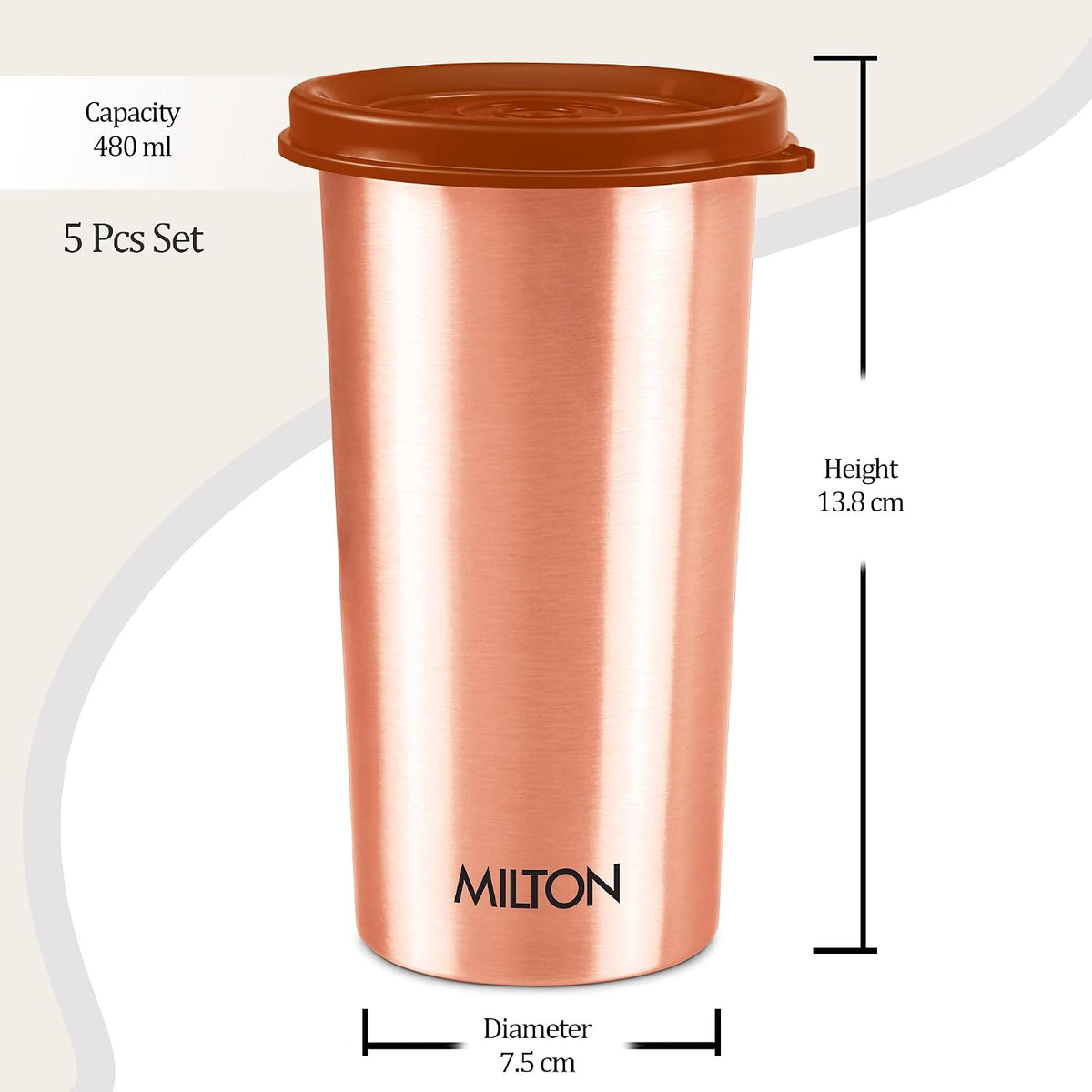 {Copper | 500 ml | 5 Pcs Set}