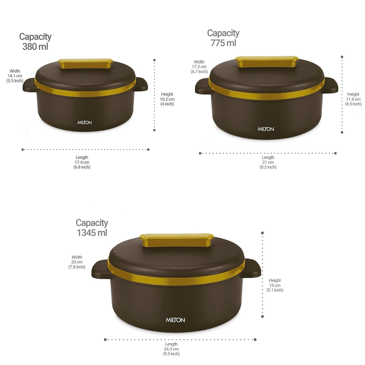 {Dark Brown| Jr Set of 3}