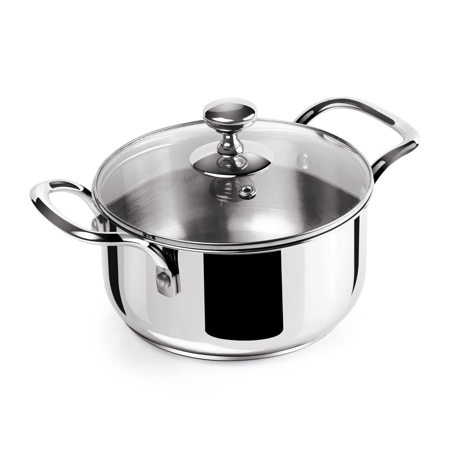 Milton ProCook Tri Ply Stainless Steel Casserole With Lid Sandwich Bottom