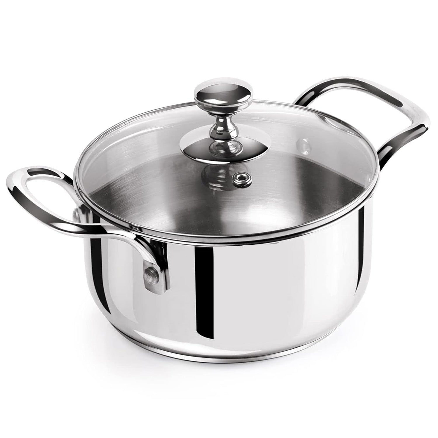 Personalized Tri Ply Stainless Steel Casserole With Lid Sandwich Bottom (Milton Procook)