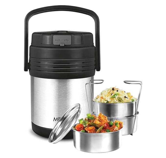 Milton Woofer Thermosteel Tiffin With Bluetooth Speaker
