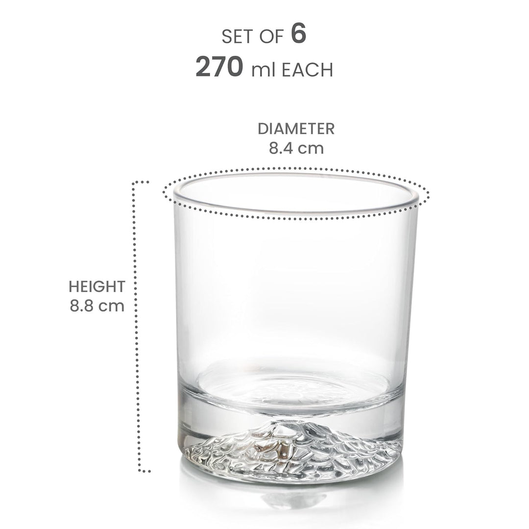 3D Gabbro On The Rocks Glass Tumblers (Treo by Milton)