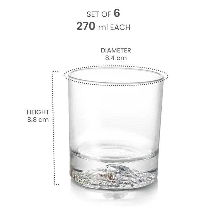 3D Gabbro On The Rocks Glass Tumblers (Treo by Milton)