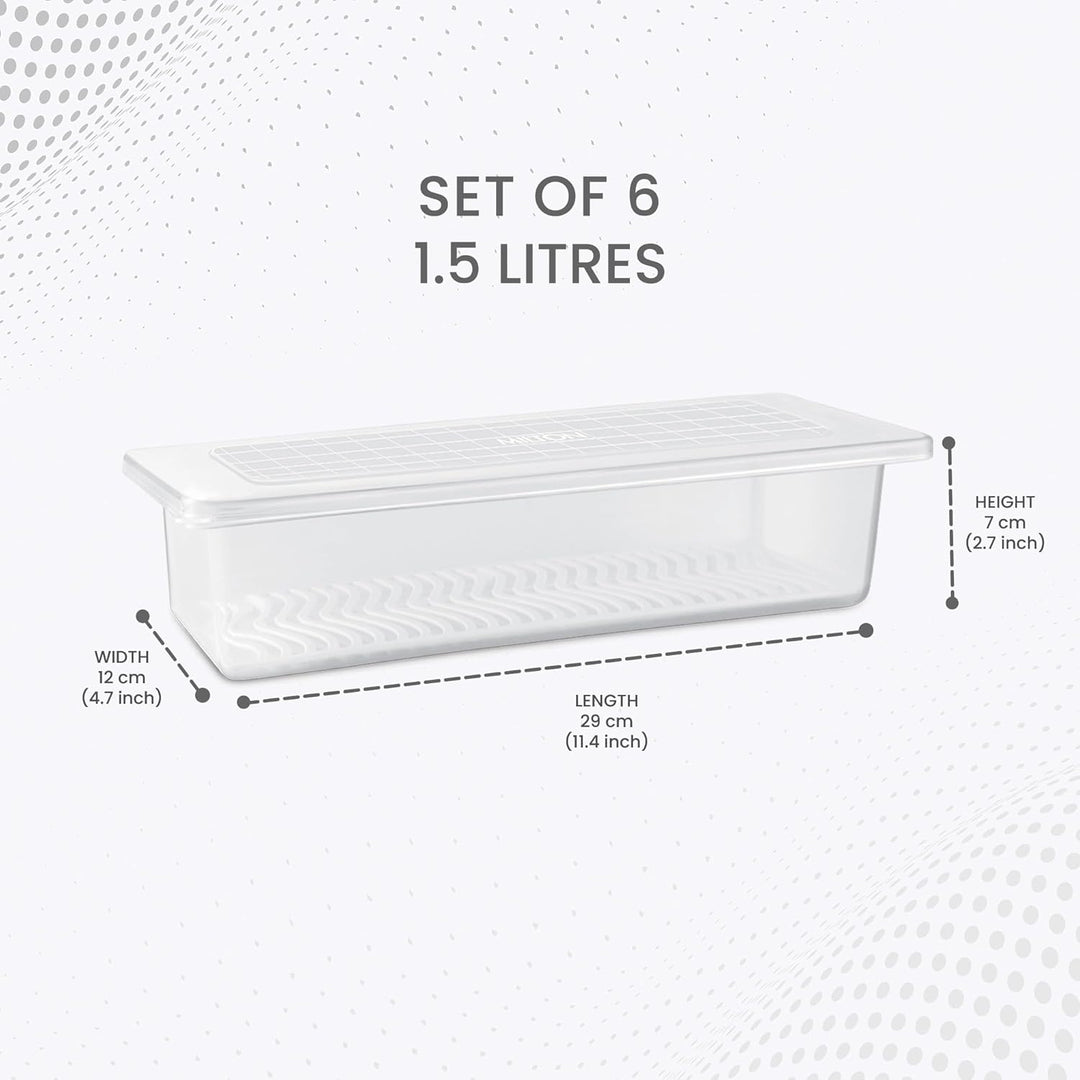 Cryo Fridge Storage Boxes Set of 6 Fridge Organizer Container (Milton)