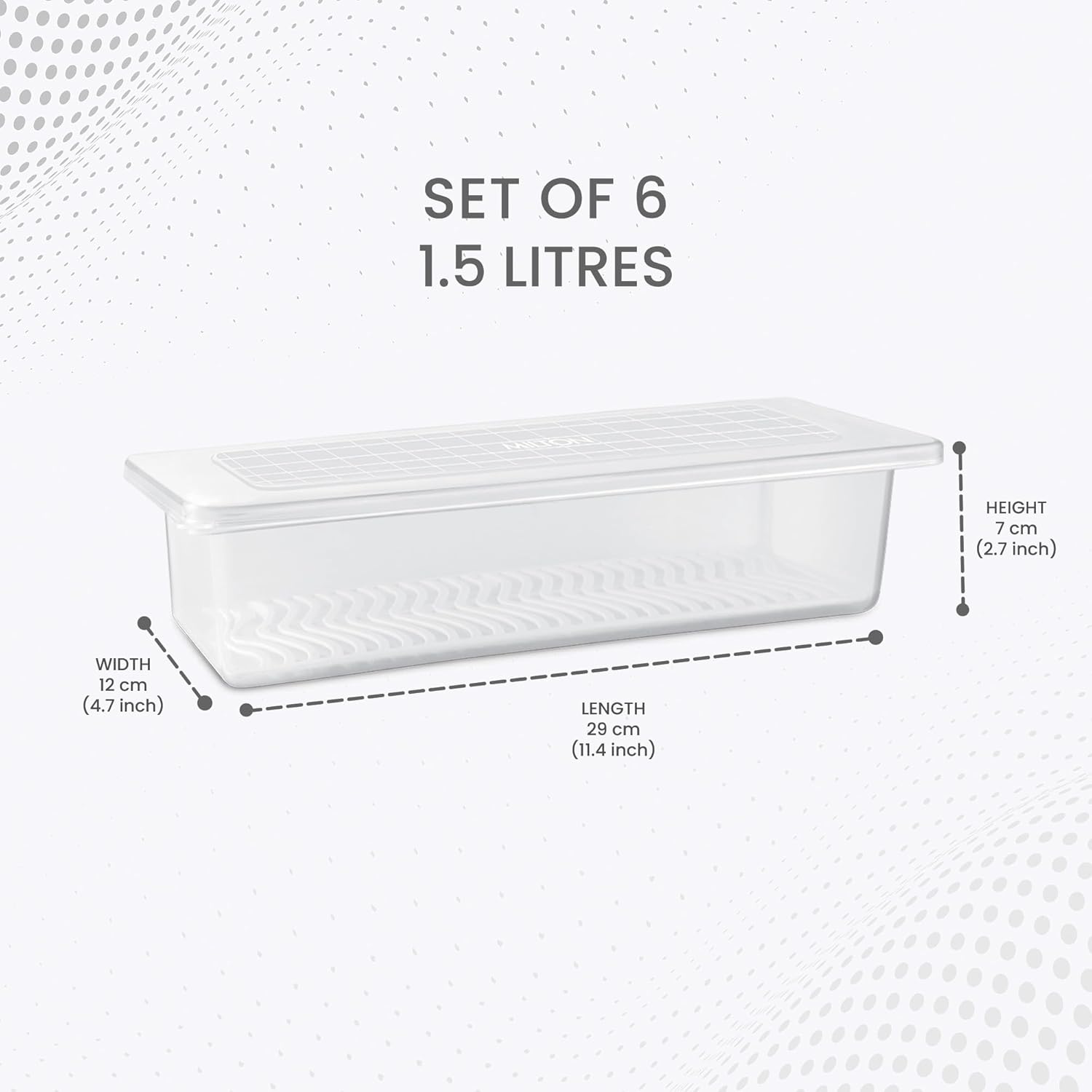 Cryo Fridge Storage Boxes Set of 6 Fridge Organizer Container (Milton)