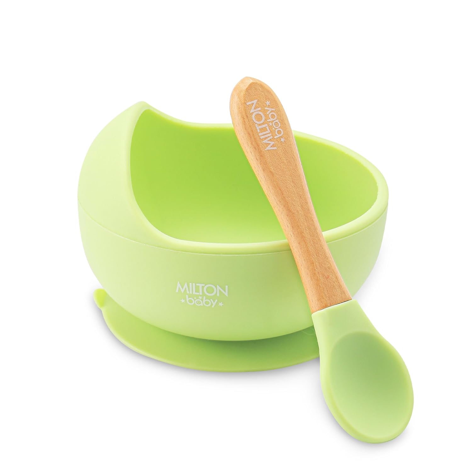 Silicone Suction Bowl With Spoon For Baby (Milton)