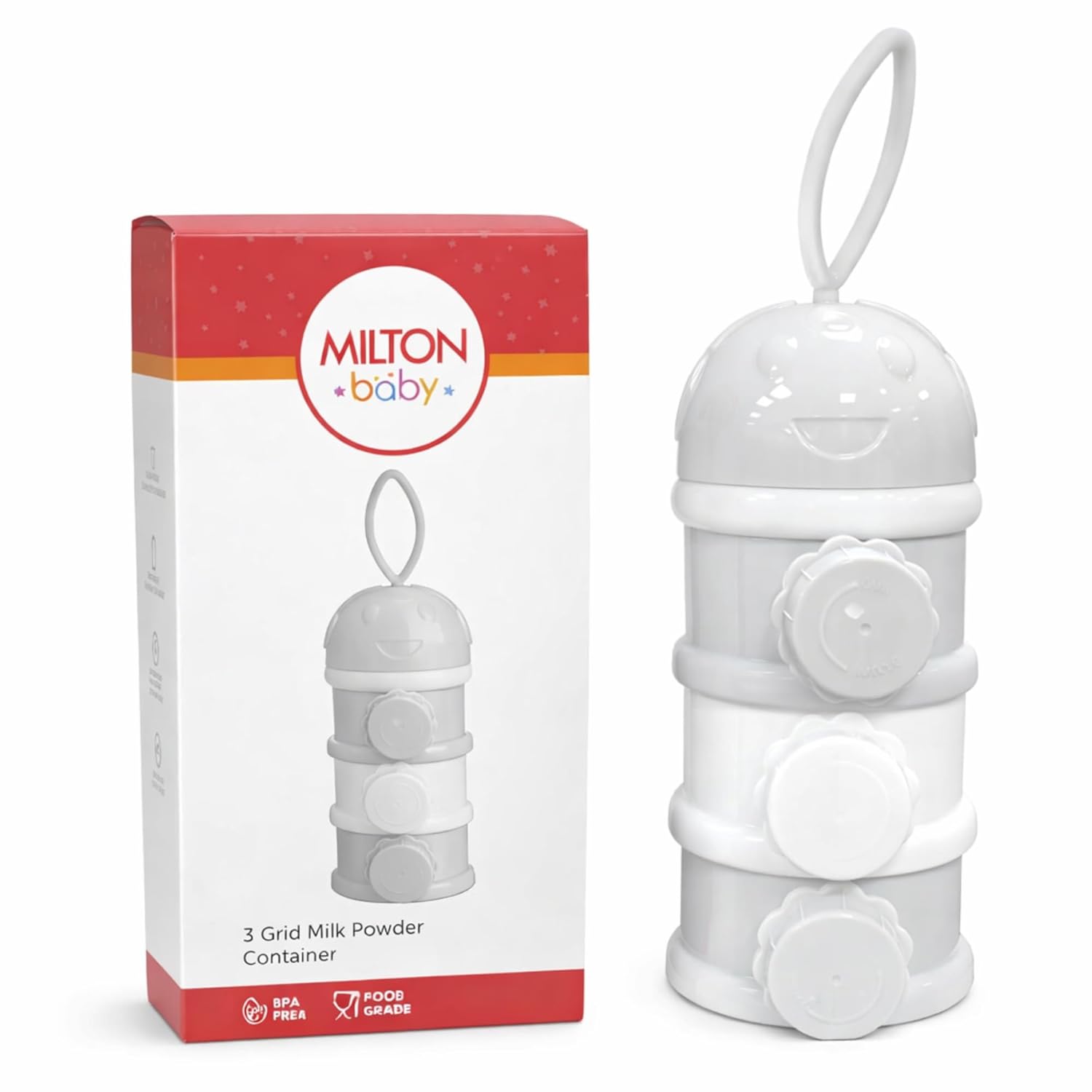 3 Grid Milk Powder Container For Baby (Milton)