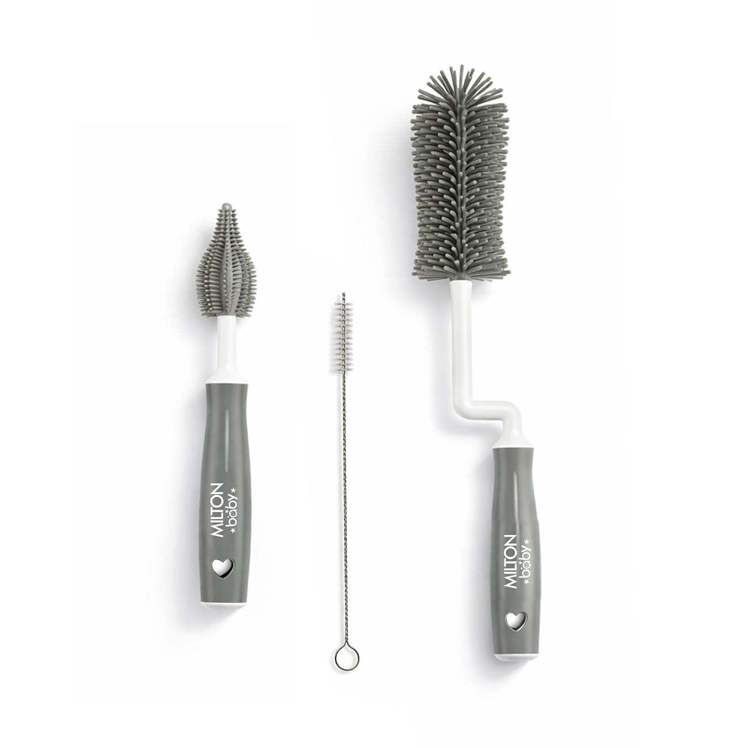 Silicone 3-In-1 Bottle Brush Set For Baby (Milton)