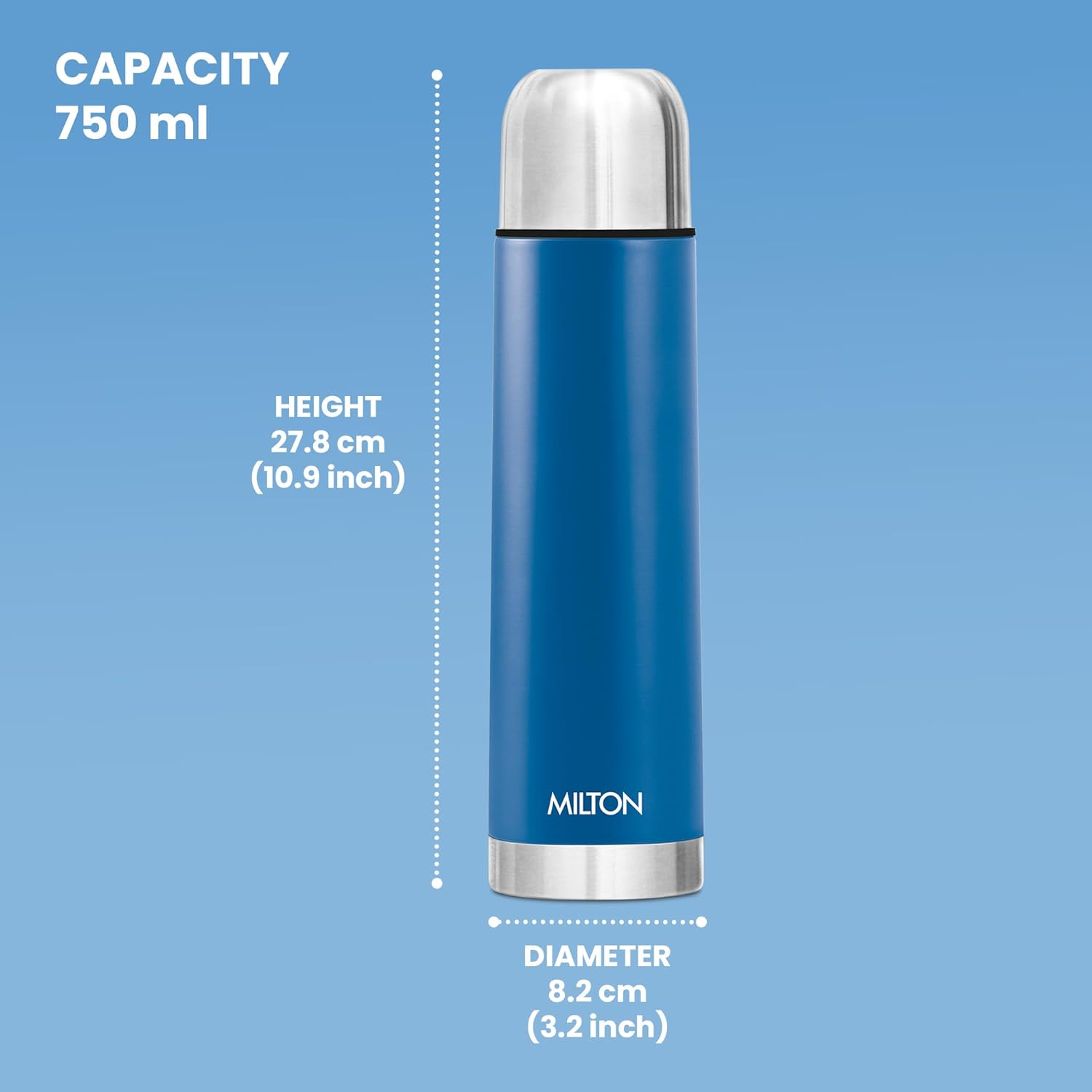 Personalized Eco-Flip Thermosteel Thermos Flask (Milton)