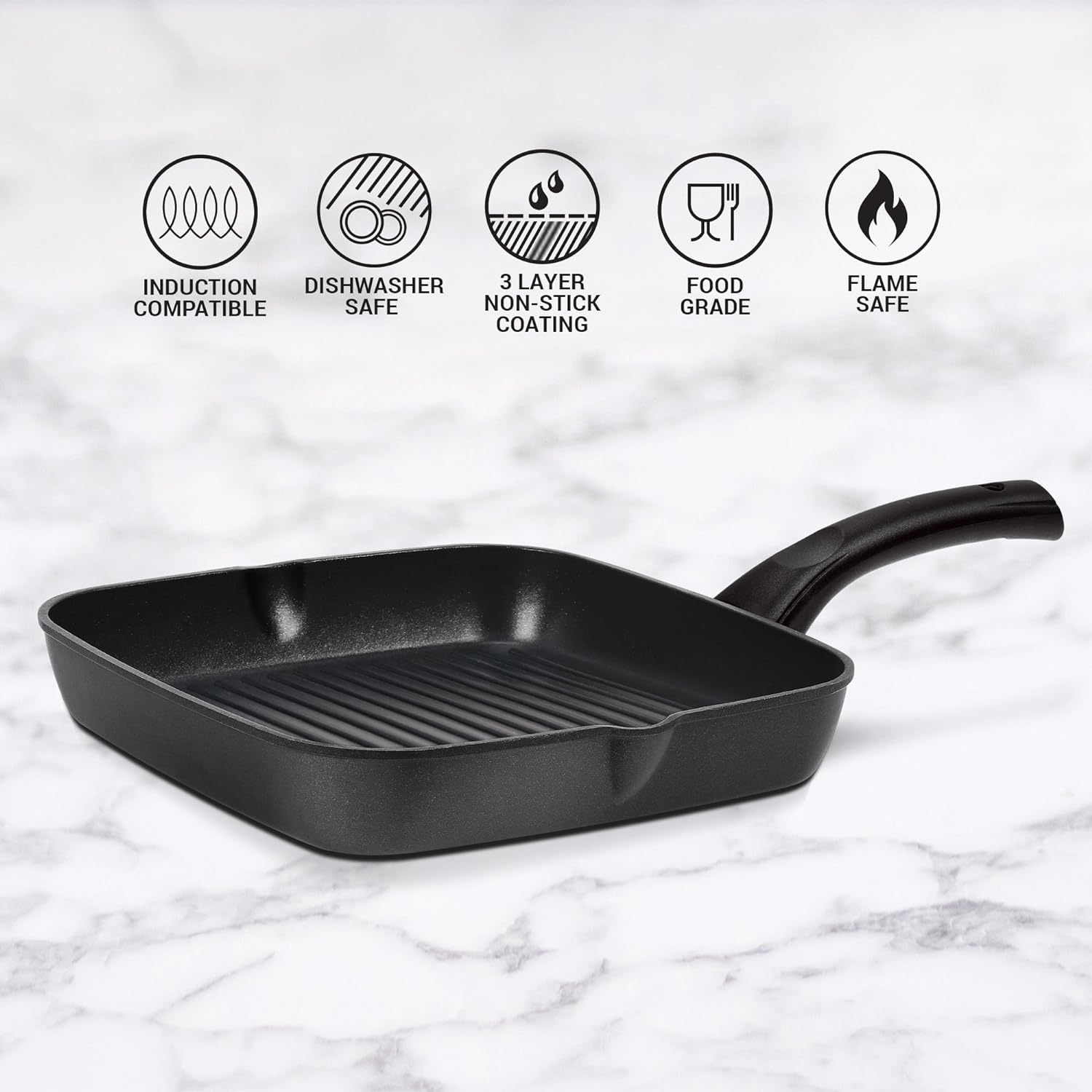 Induction Pan Procook Buy Grill Pan Induction Die Cast Online in India at Best Price | Milton ...