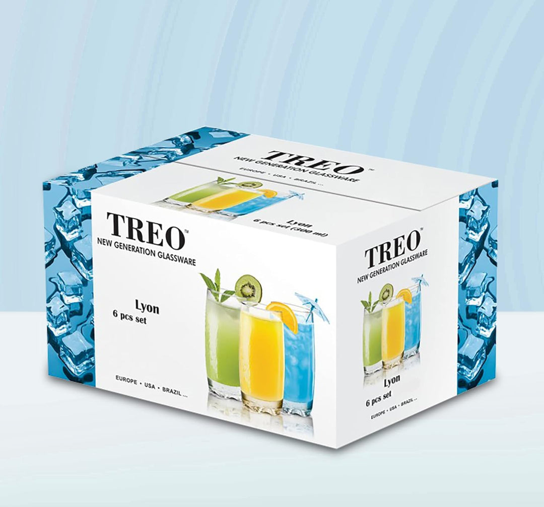 Lyon Glass Set of 6, 300 ml (Treo by Milton)