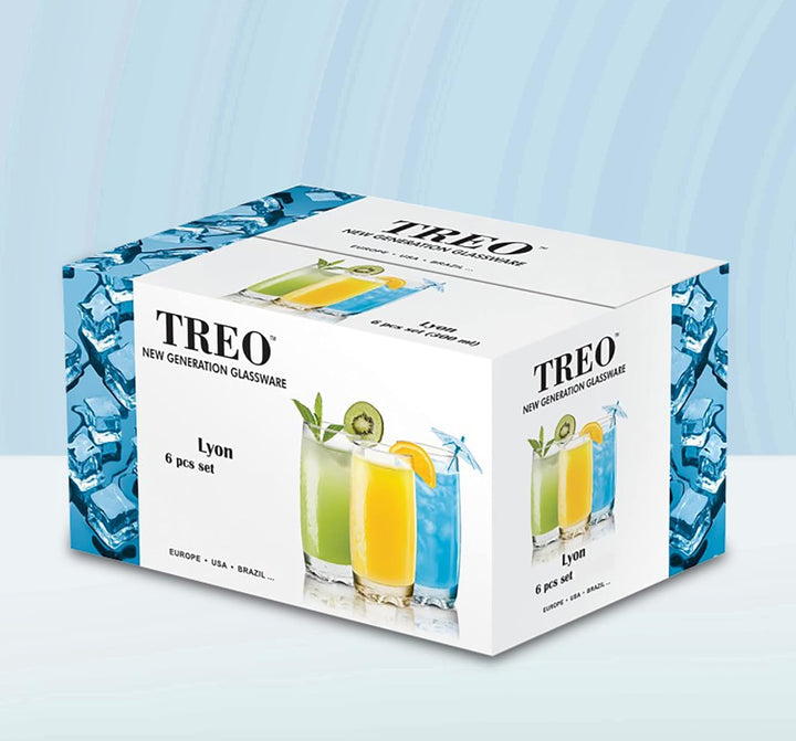 Lyon Glass Set of 6, 300 ml (Treo by Milton)