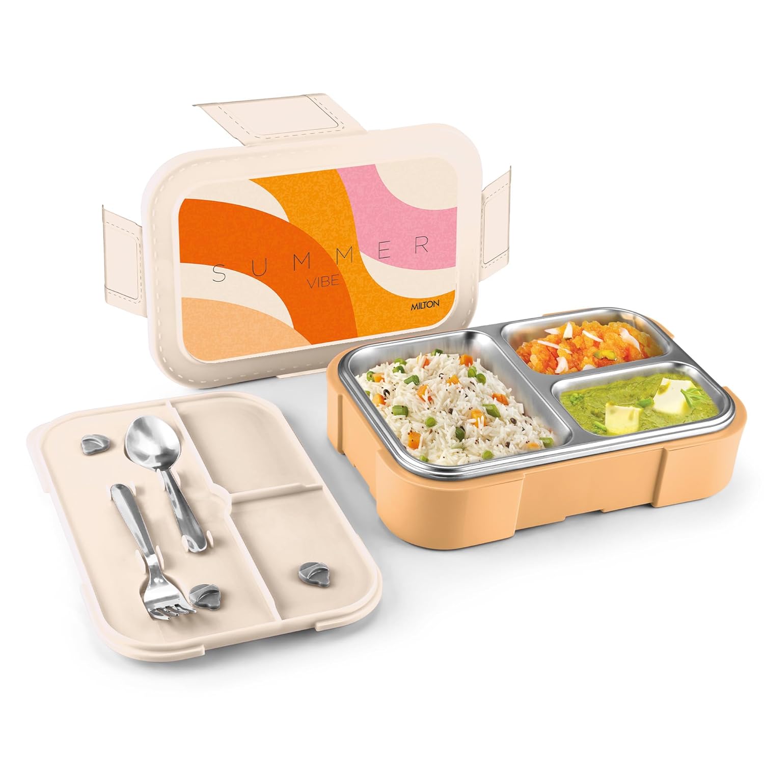 Bravo 3 Steel Thermoware Lunchbox (Milton)