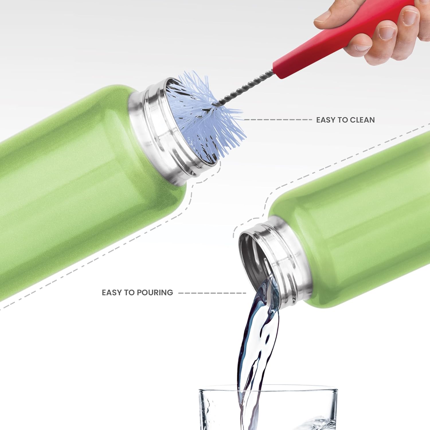 Personalized Aqua Stainless Steel Bottle (Milton)