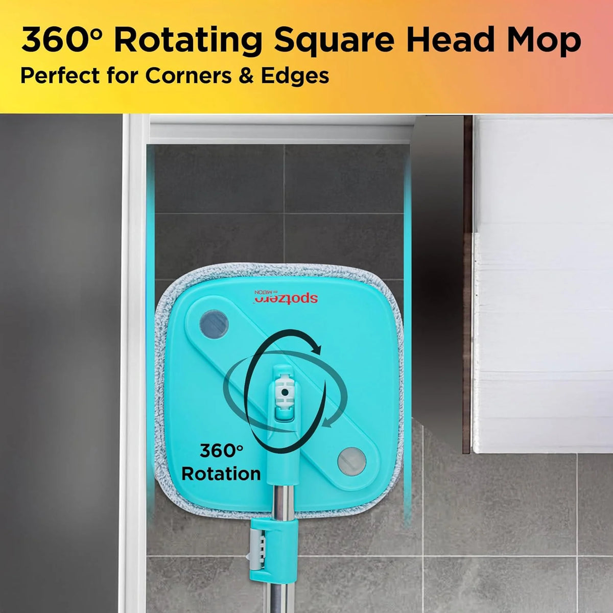 Fresh Flow Flat Squeeze Mop Kitchen Utility Combo (Spotzero by Milton)