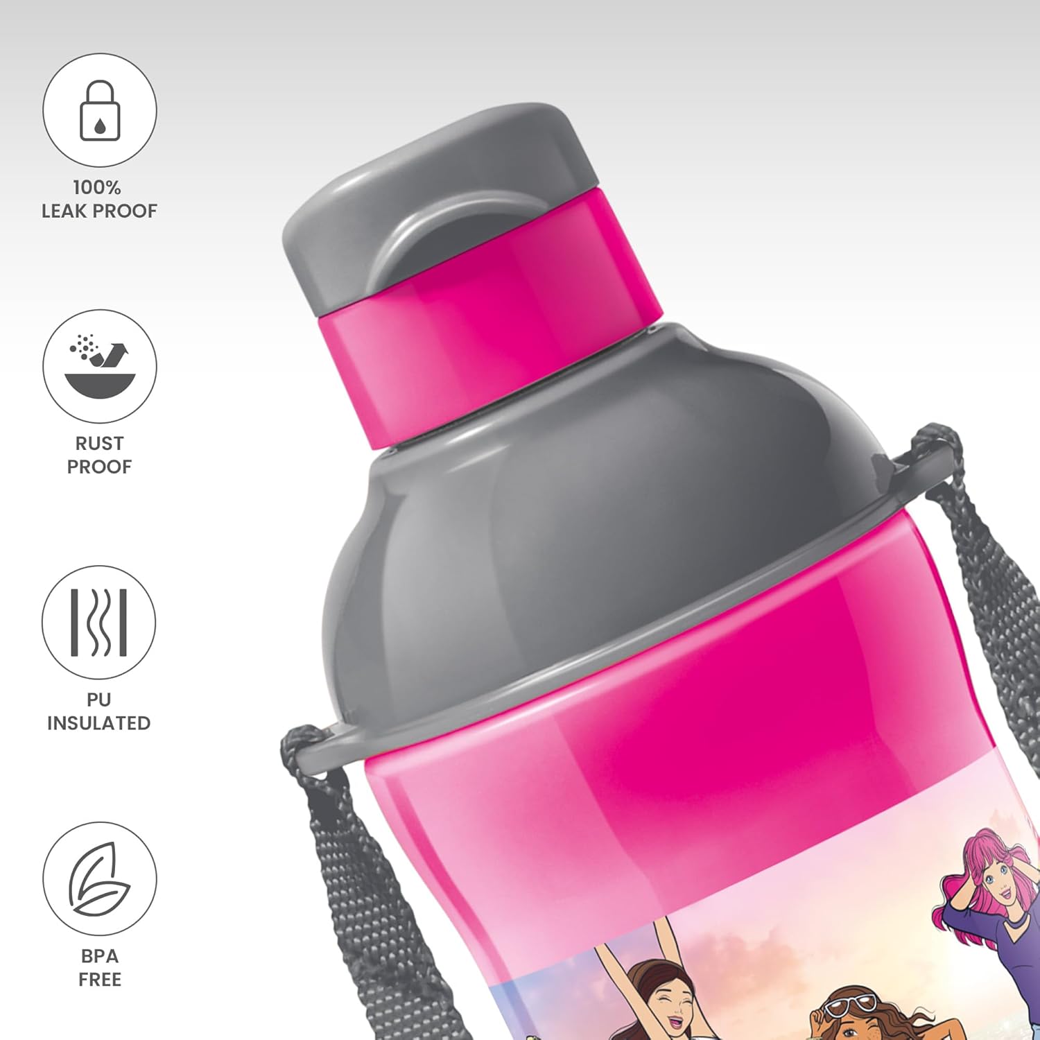 Steel Barbie Kids Sipper Bottle (Milton) - CL Sale