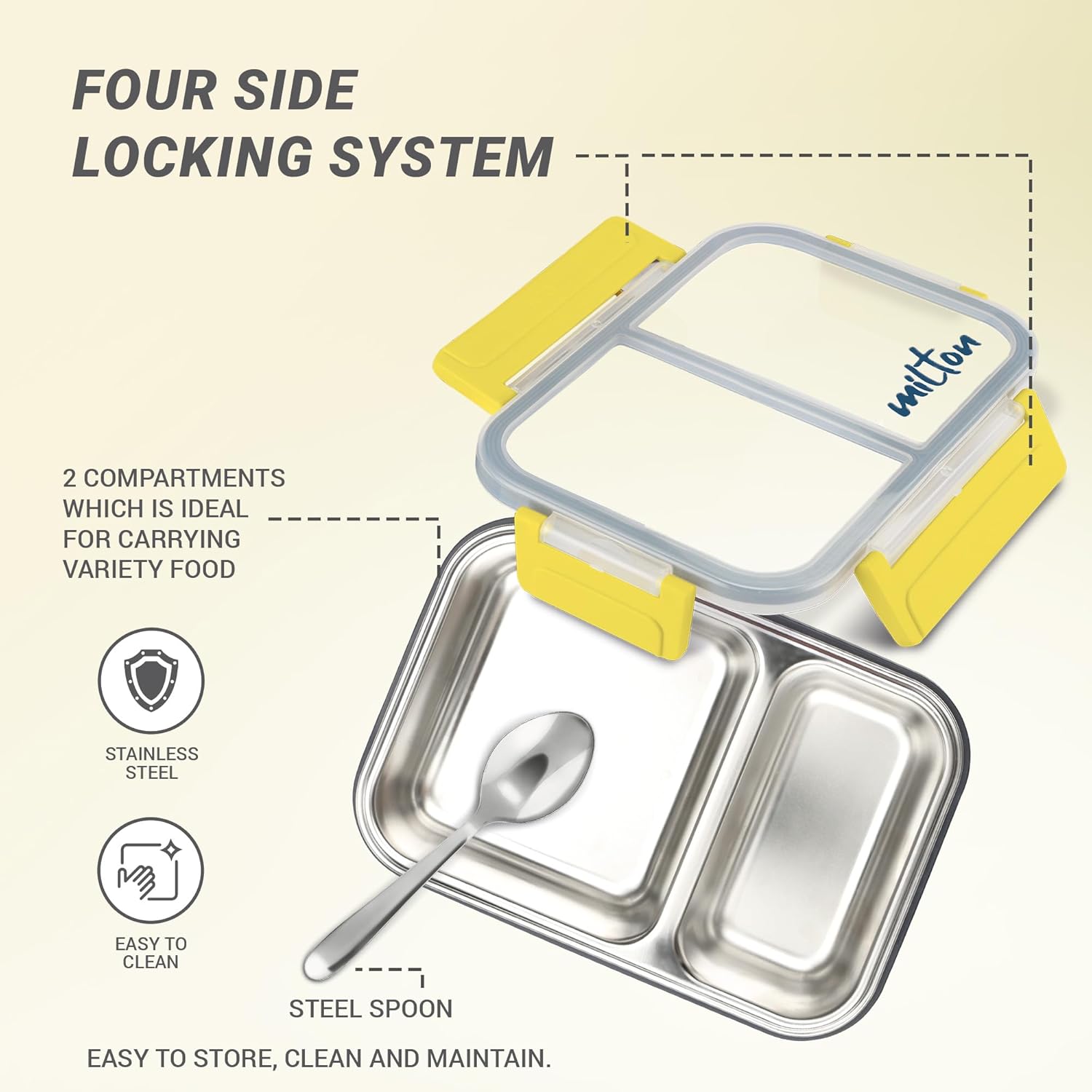 Fun Feast Bento 2 Compartment Lunchbox (Milton)