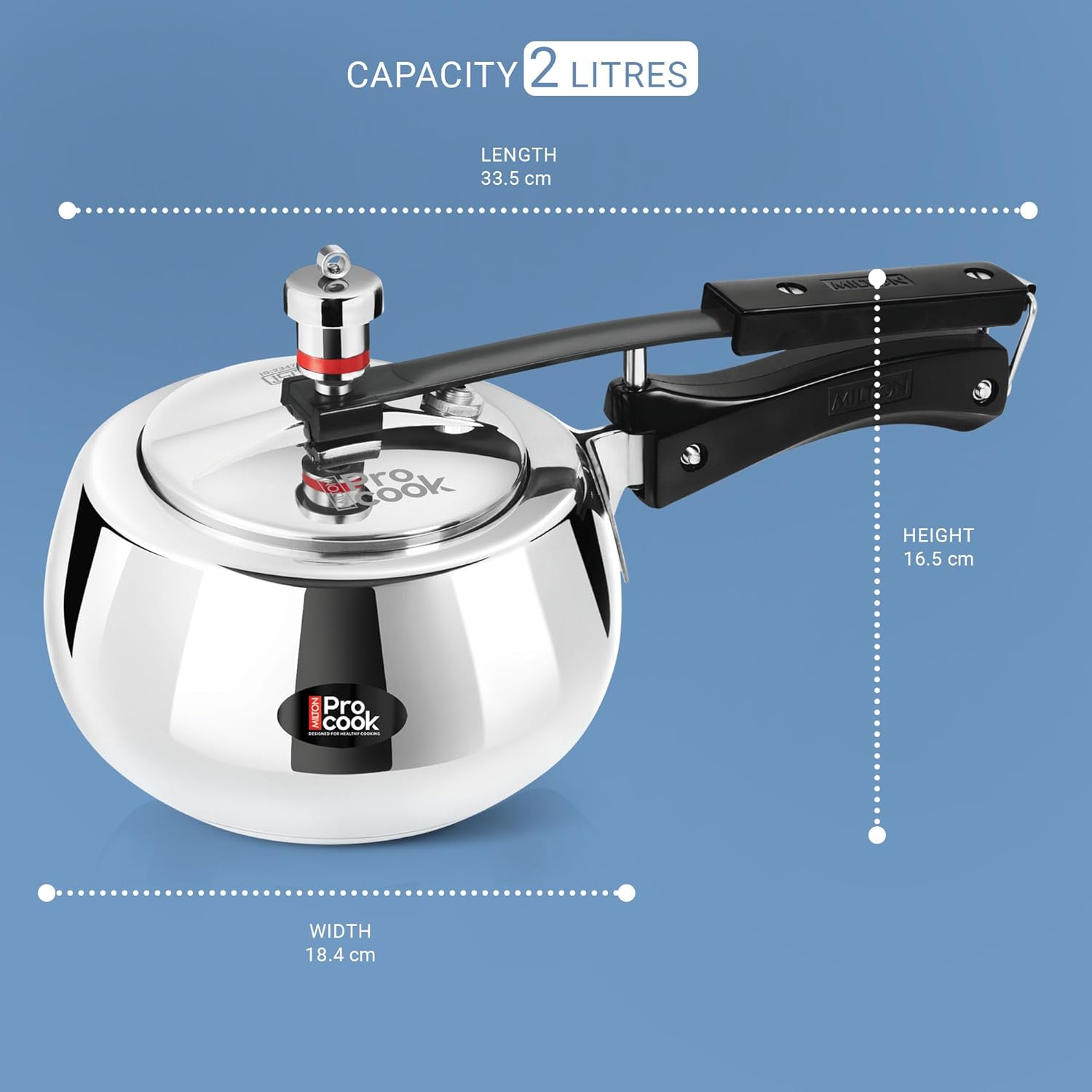 Curve Stainless Steel Pressure Cooker Inner Lid (Milton Procook)