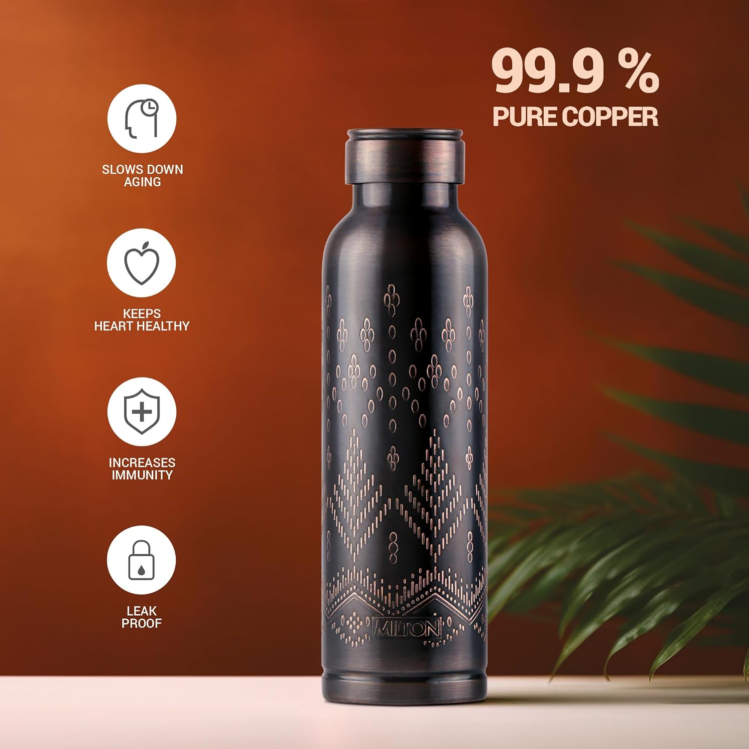 Milton Copper Swasth Design Bottle Features